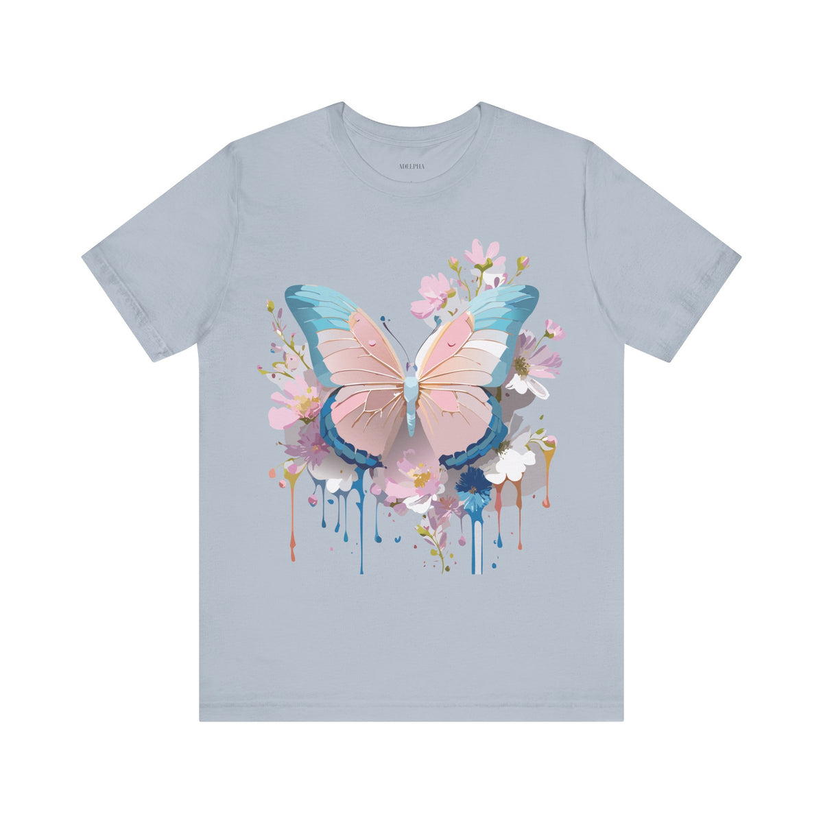 Butterfly Graphic Unisex Cotton Bella+Canvas Tee with Art Design n33