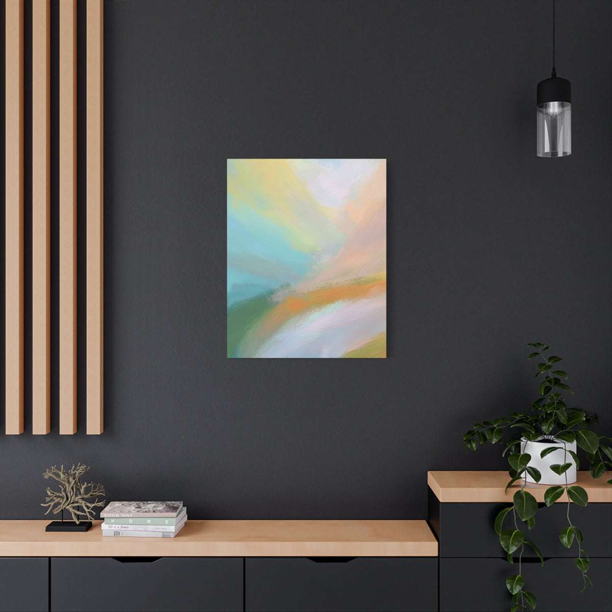 Abstract Pastel Painting Print Canvas 20x24,20x30,24x30 24x32,24x36,30x40 32x48,36x48,40x60 Pine-Wood Inner Frame ABS-94