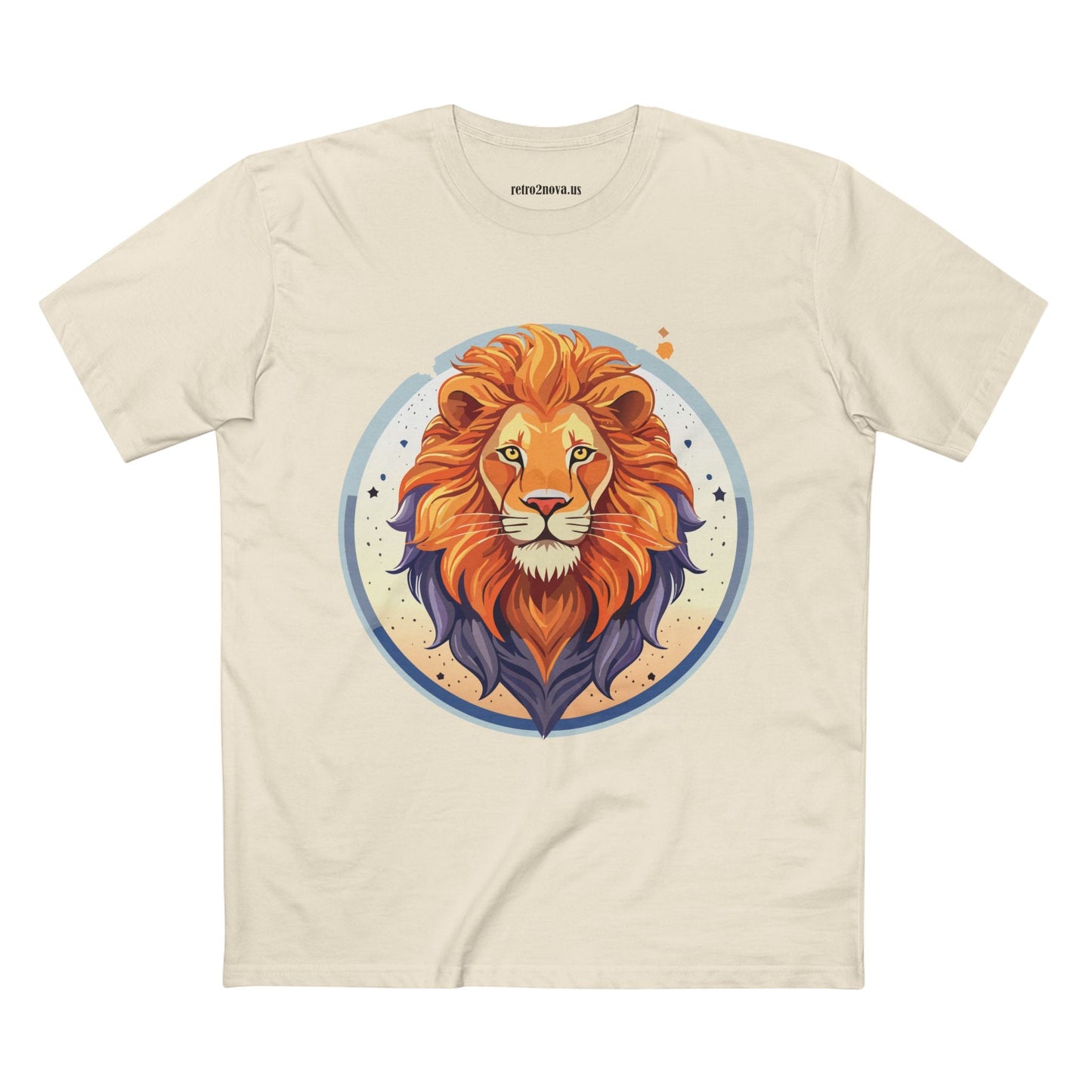 Unisex Premium Cotton Lion Art Tee Shirt By Retro2Nova Original Artwork Collection For Everyday Comfort