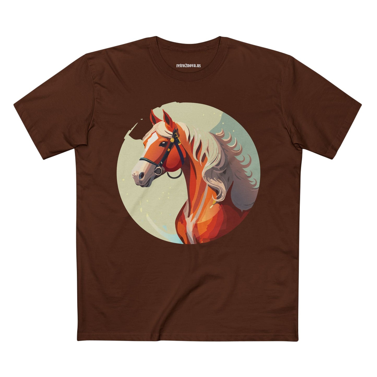 Unisex Premium Cotton Staple Tee With Original Horse Shirt Art Design For Animal Lovers Breathable Comfort Retro2Nova