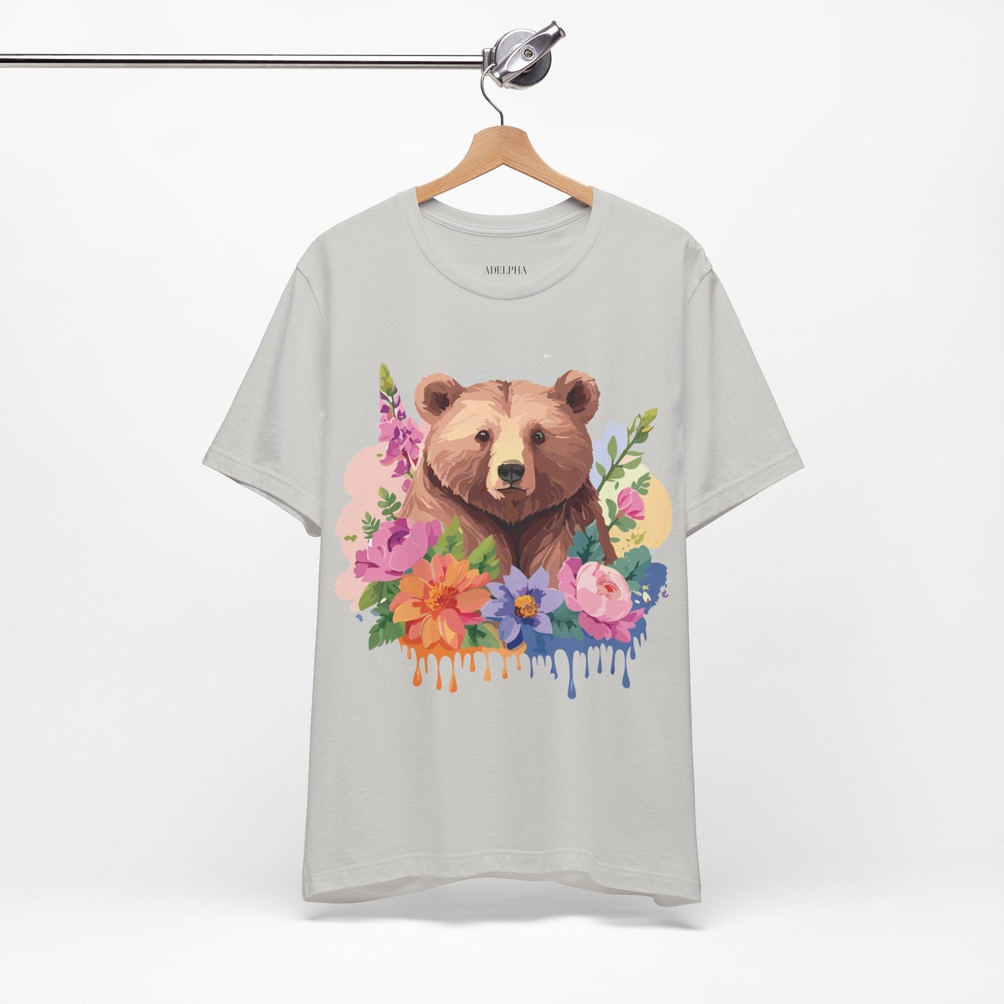Bear Graphic Unisex 100 Cotton Short Sleeve Art Design Vintage T-Shirt 1