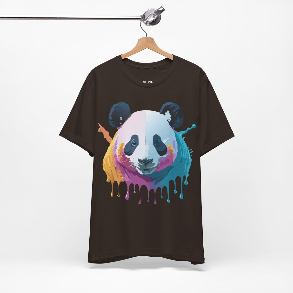 Panda Graphic Unisex Cotton Bella+Canvas Tee with Art Animal Design e143