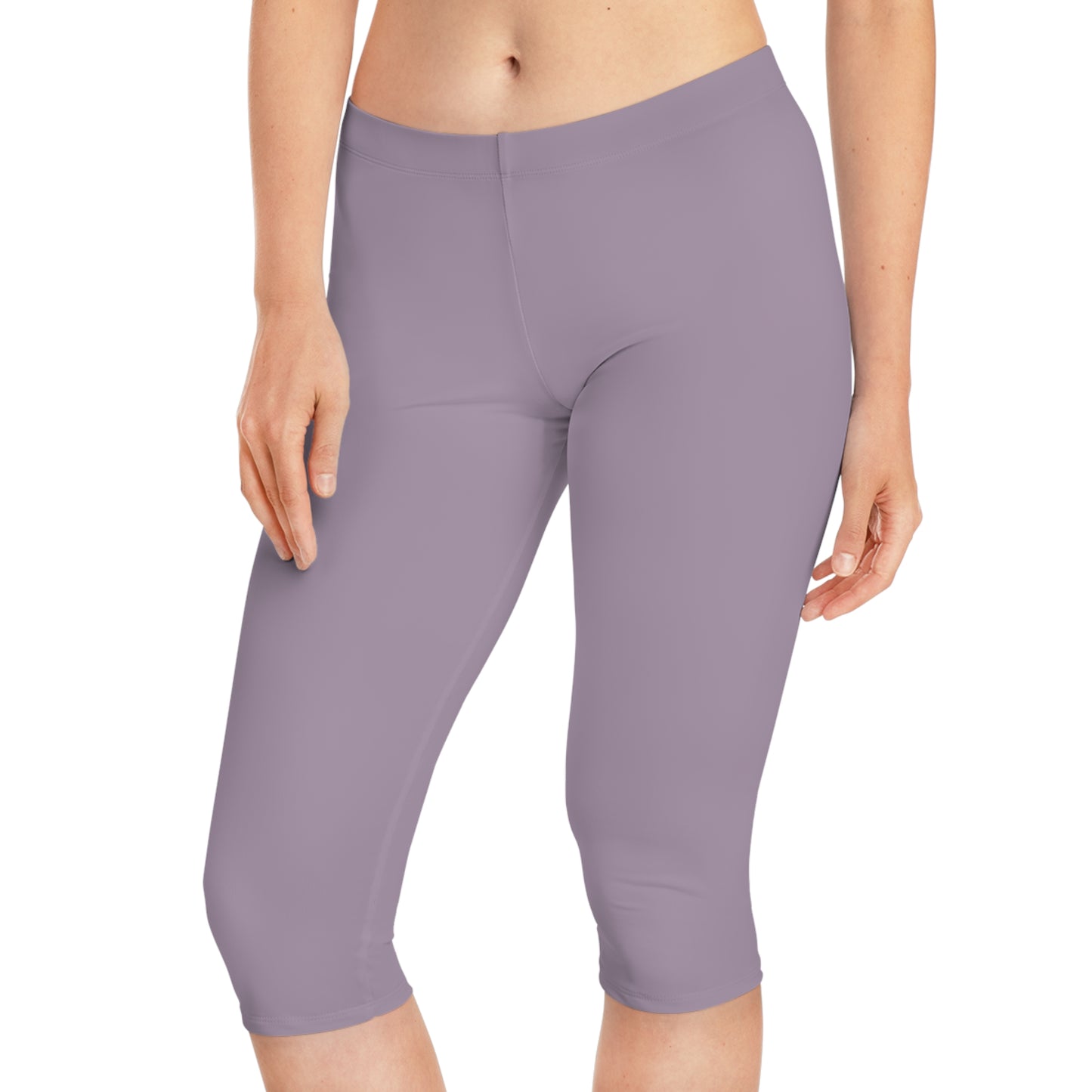 Purple Color Capri Leggings, Purple Capri Leggings 1