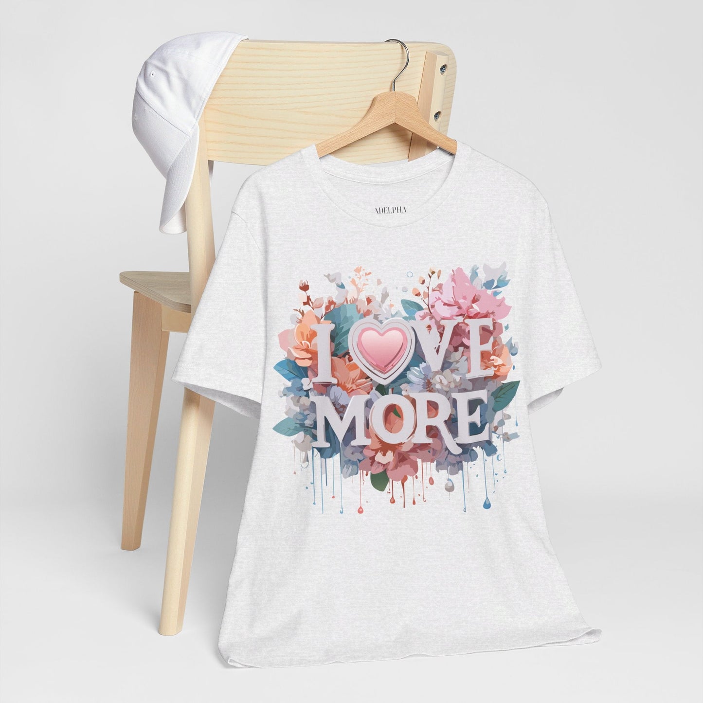 Valentine Day Graphic Unisex 100 Cotton Vintage Artwork with Love and Flower Design Tee 17