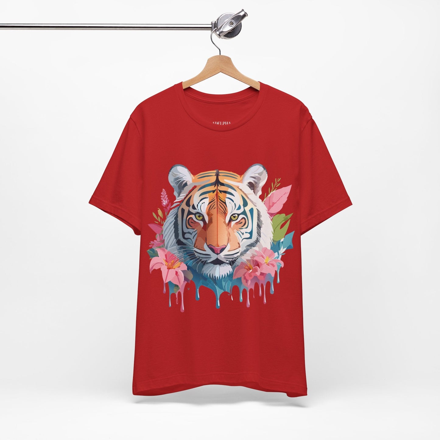 Tiger Graphic Unisex 100 Cotton Vintage Art with Animal Tee 13