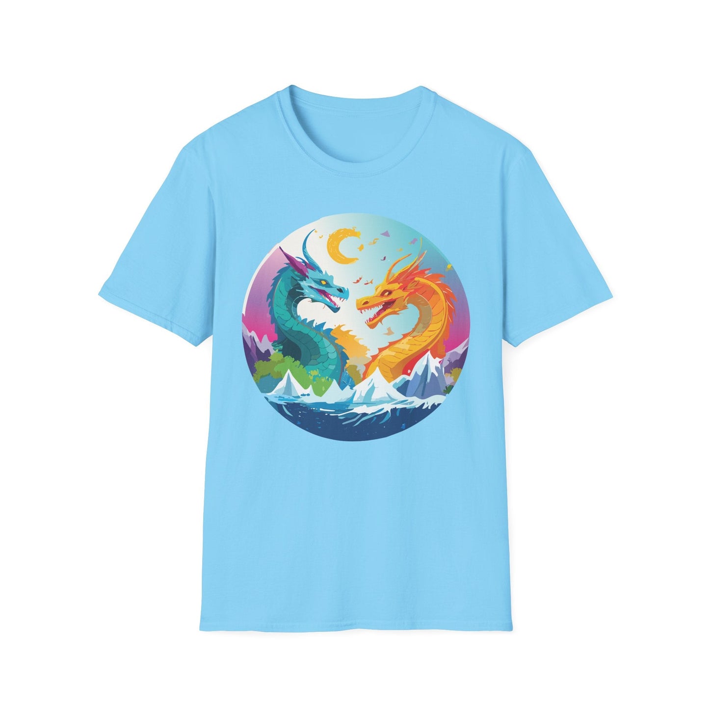 Dragon Graphic Unisex Cotton Softstyle Art Design Tee With Animals 29