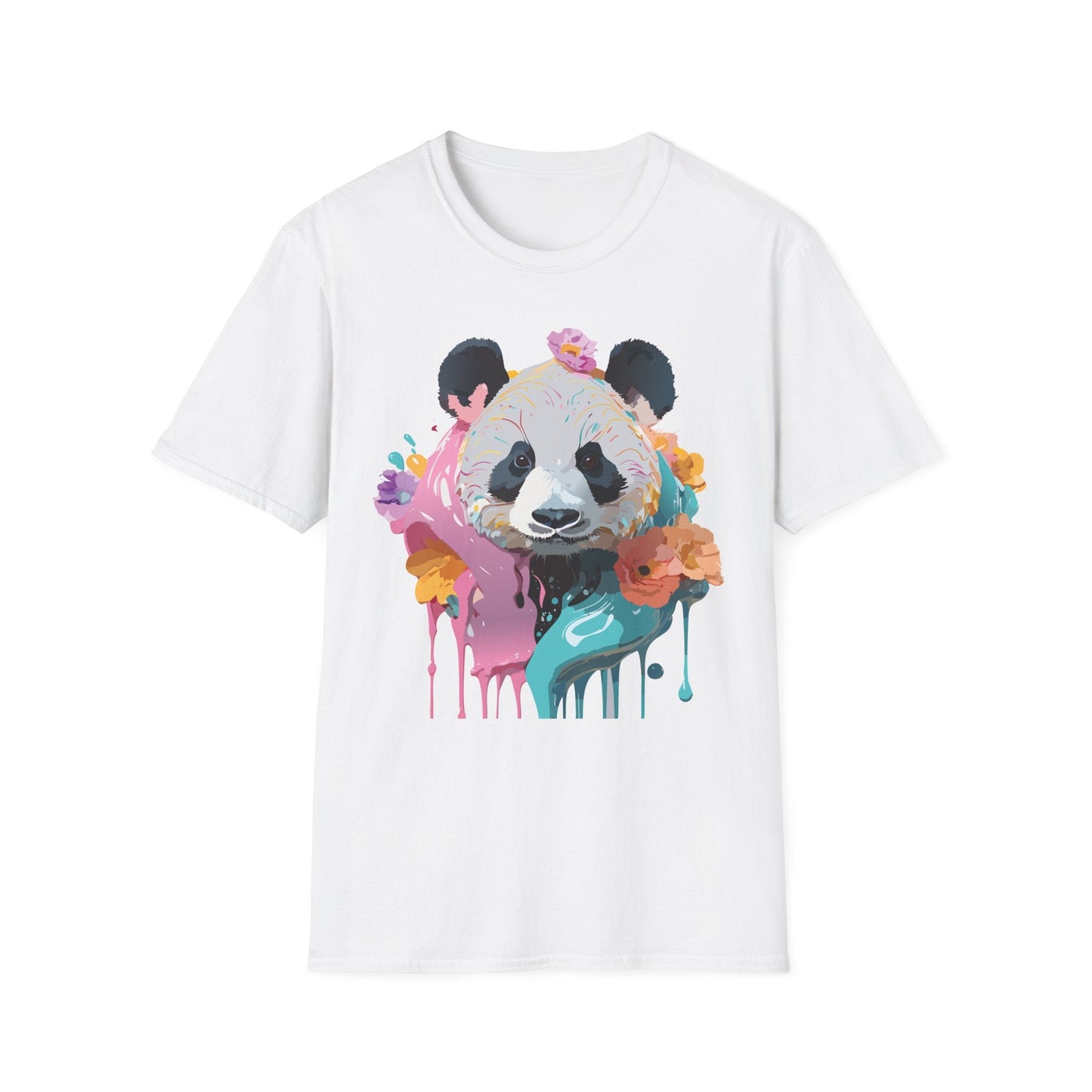 Gildan Softstyle Panda Shirt Unisex T Shirt With Panda Animal Design 100 Percent Cotton Tee