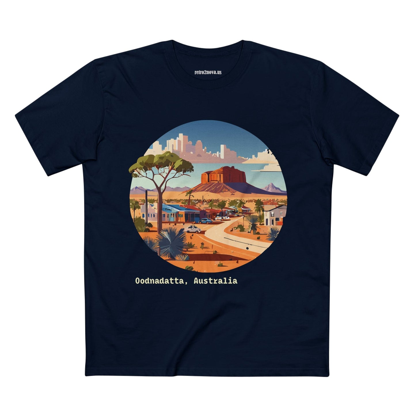 Travel Shirt Australia Original Art Design Unisex Premium Cotton Staple Tee By Retro2Nova