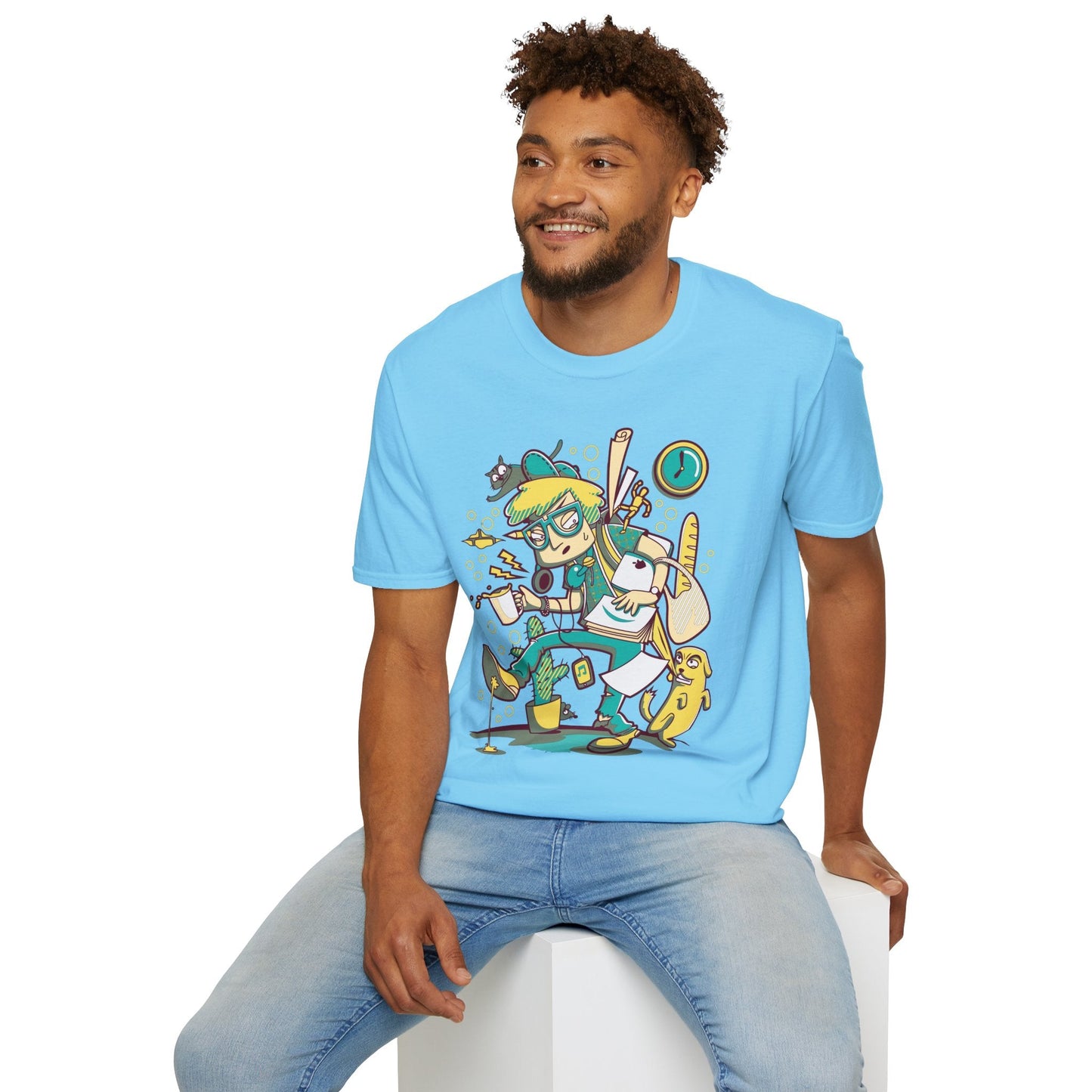Cartoon T Shirt Animation T Shirt Funny Tee Shirt Unisex Gildan Softstyle 64000 Cotton Tee