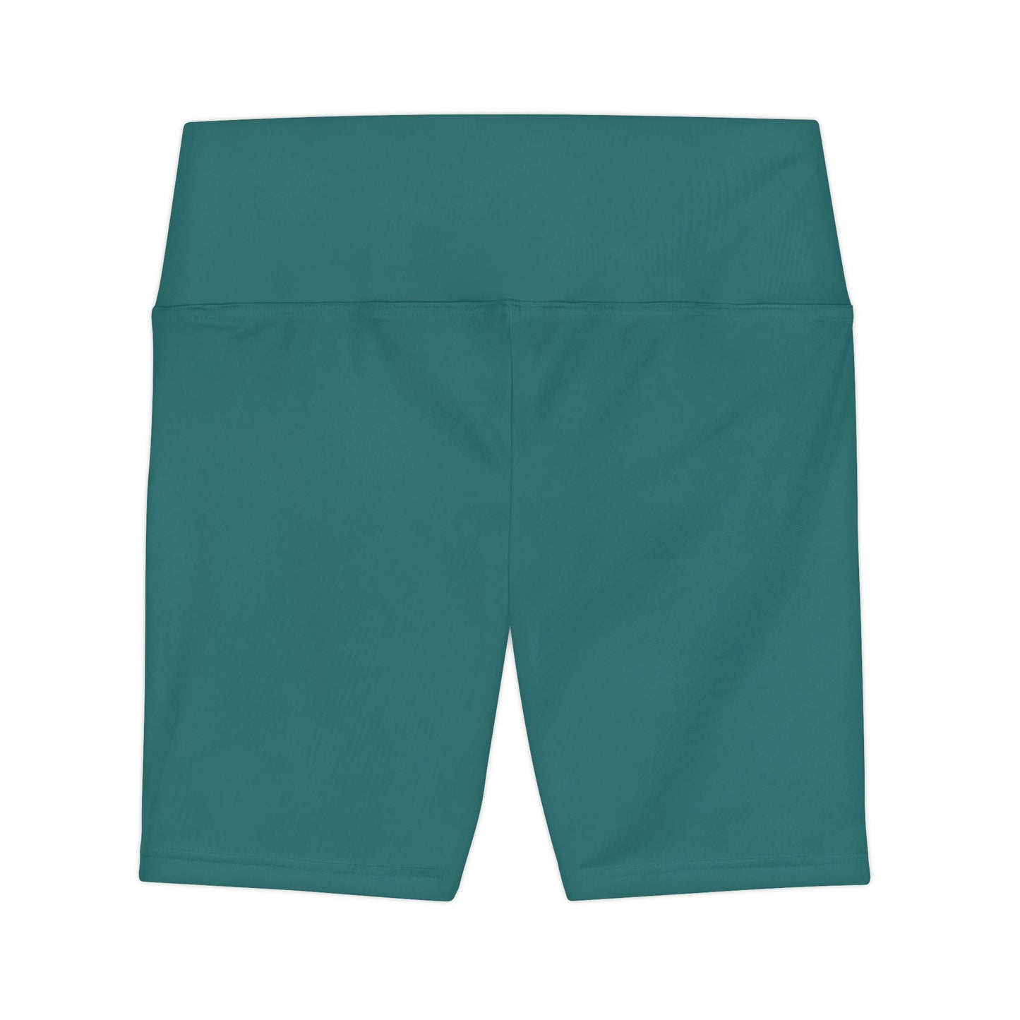 Pine Teal Women’s Workout Shorts — High-Waist Active Bike Shorts (Solid Teal)