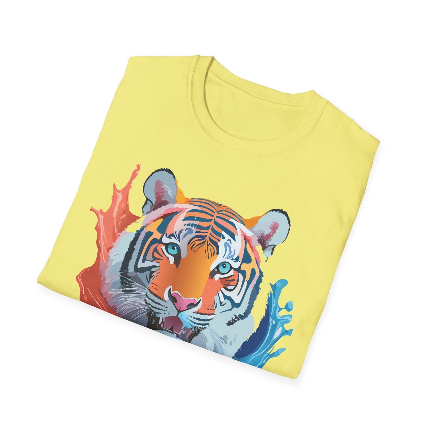 Unisex Tiger Tee Gildan Softstyle Animal Print Shirt Ring Spun Cotton