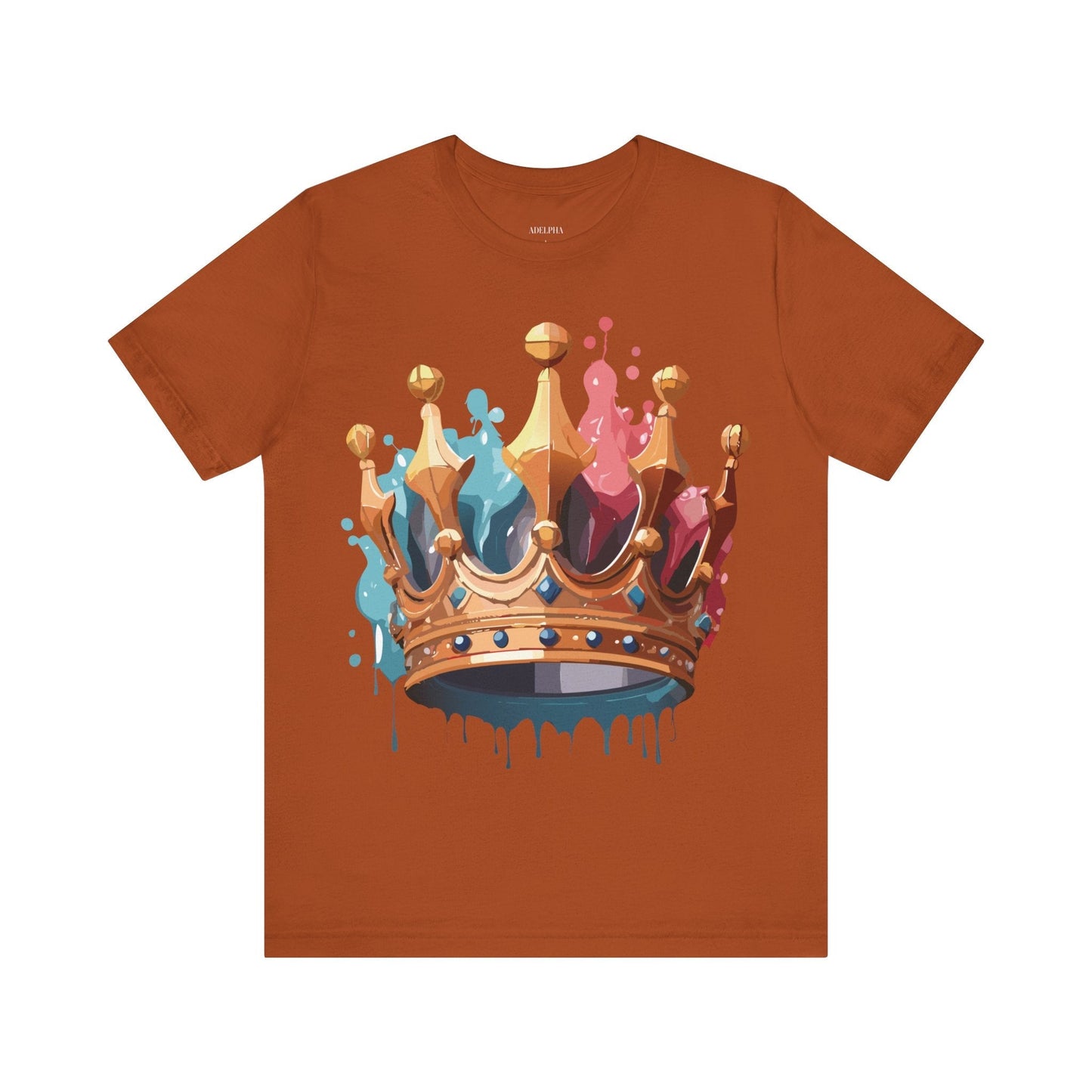 Adelpha Graphic Tee Crown Shirt Unisex Vintage Artwork Premium Casual Everyday Wear T Shirt