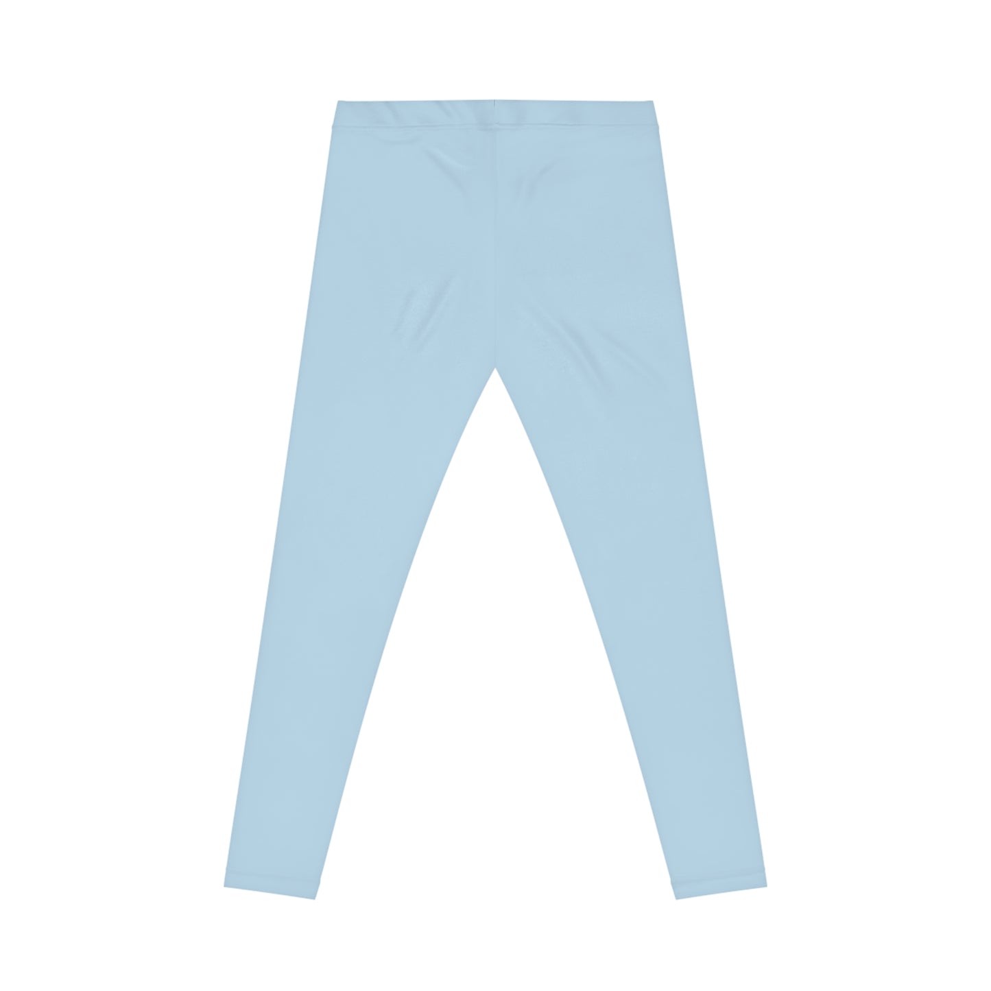 Pale Sky Blue Color Women's Poly-Span Casual Leggings XS-2XL