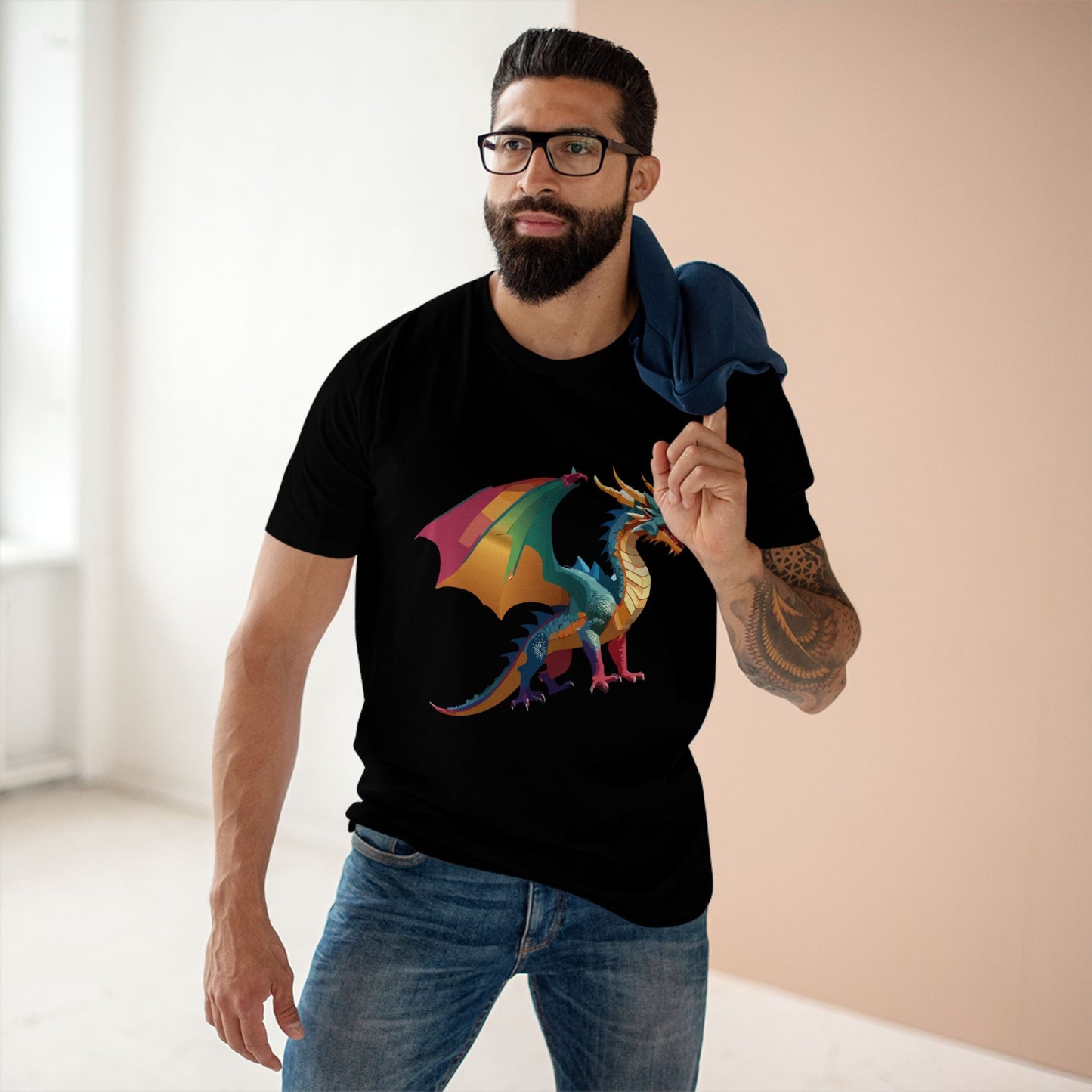Dragon Graphic Unisex 100 Cotton Staple Tee 8