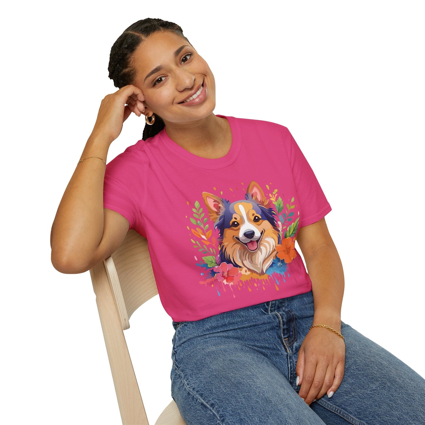 Dog Shirt Unisex Animal Tee Softstyle Gildan 64000 Cotton Tee