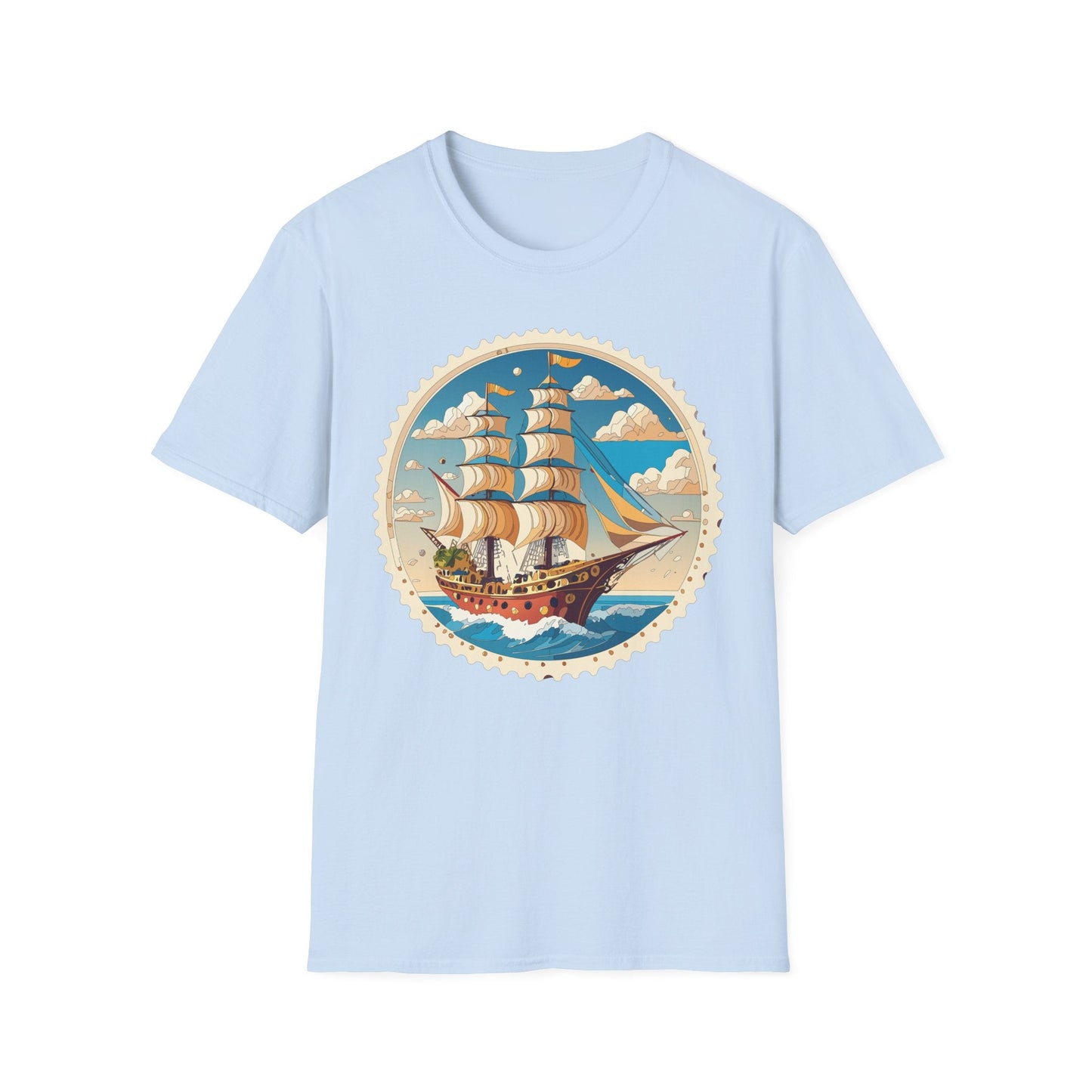 Nautical Ship Frigate Vessel T Shirts Unisex Tee Shirt Softstyle 64000 Ring Spun Cotton Comfort
