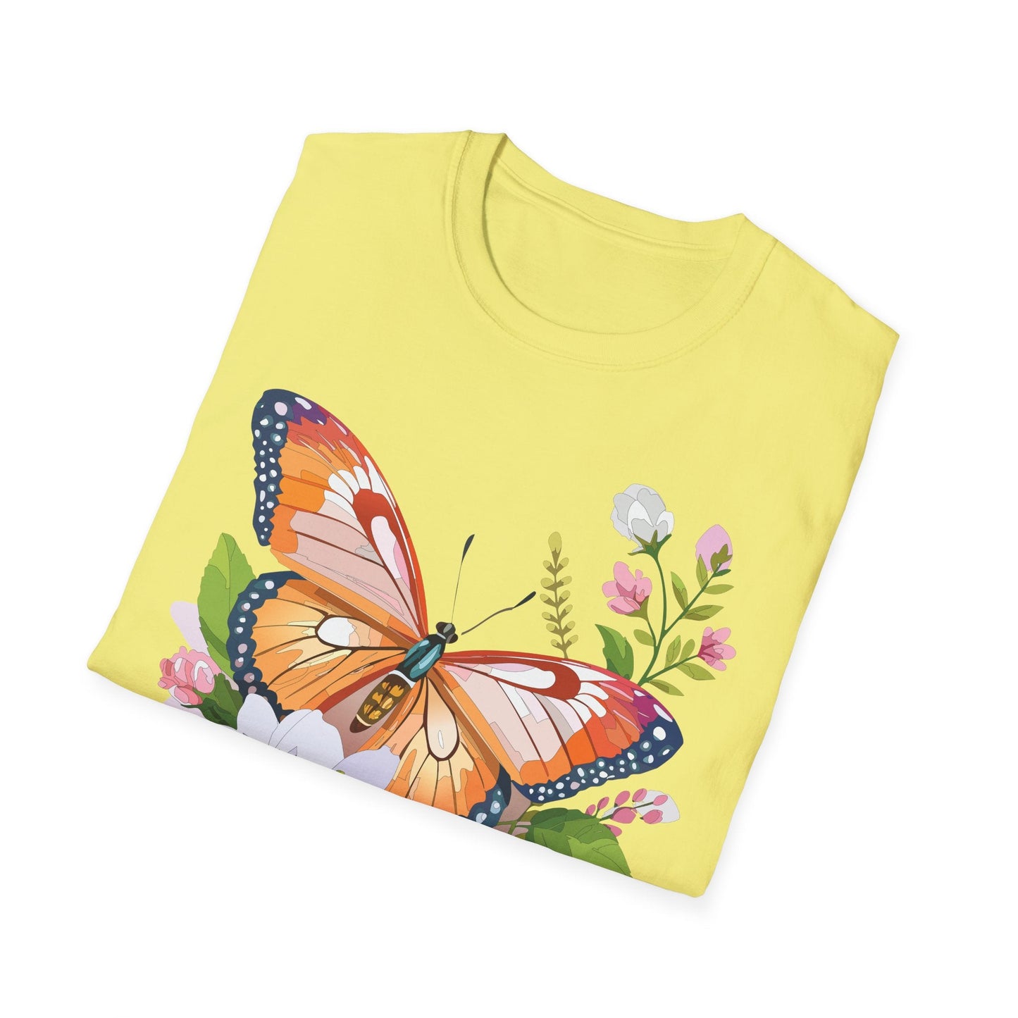 Butterfly Shirt Unisex T Shirt Gildan 64000 Softstyle 100 Percent Ring Spun Cotton
