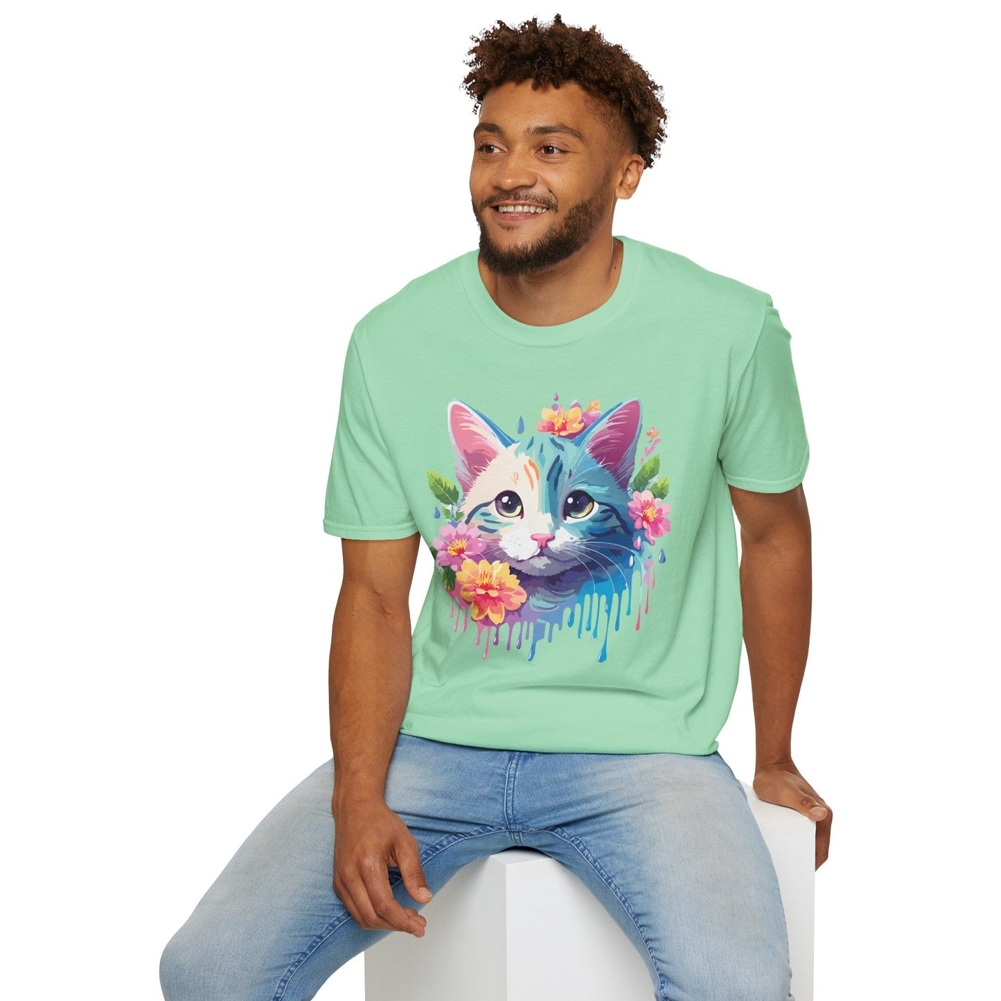 Cat Shirt Unisex Cat Lover Tee Premium Gildan Softstyle 64000 Lightweight