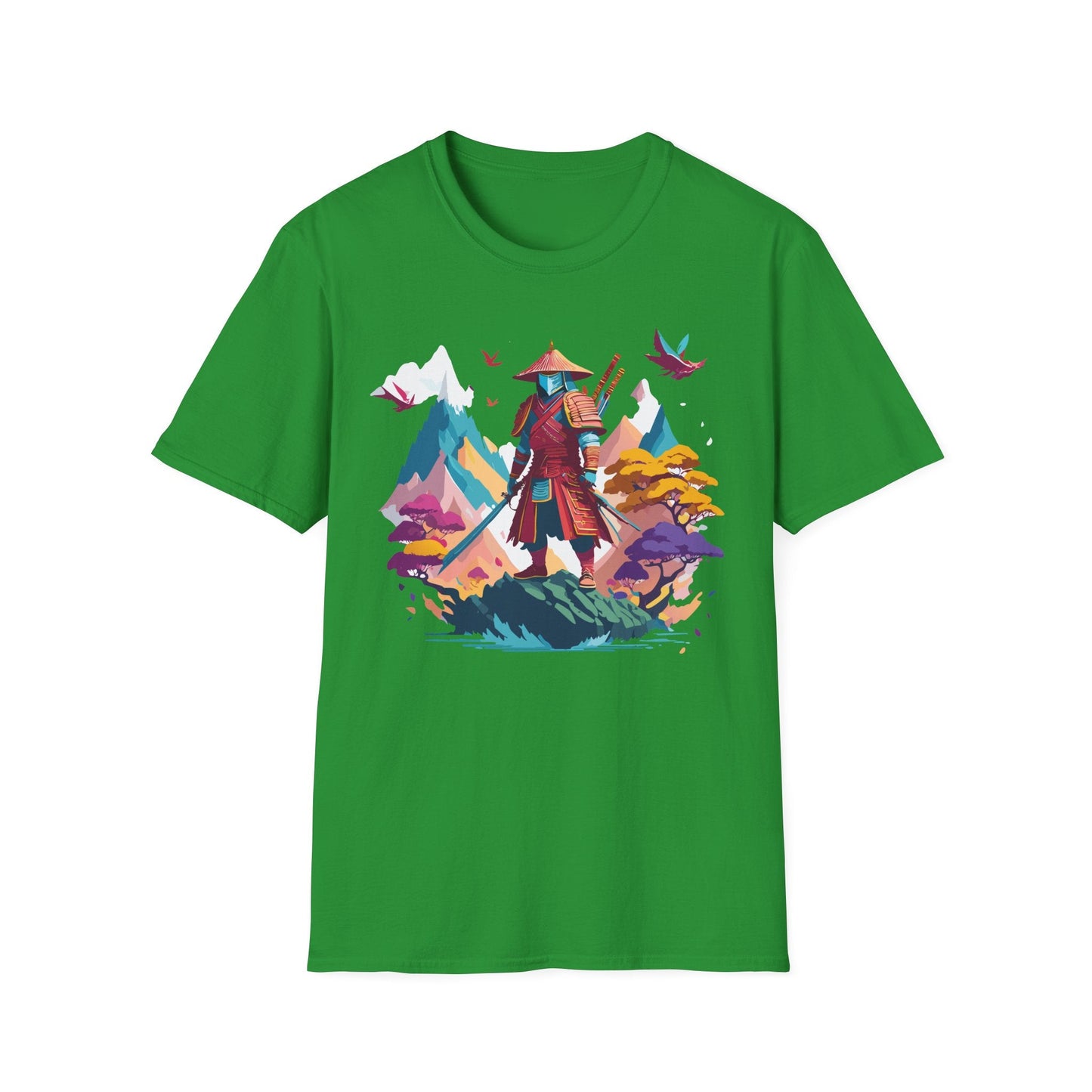 Samurai Shirt Unisex Samurai Tee Short Sleeve Gildan Softstyle 64000 100 Percent Ring Spun Cotton