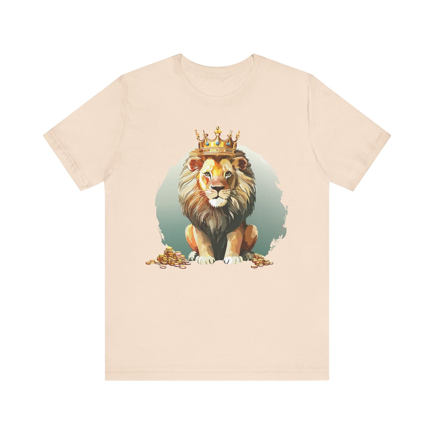 Regal Lion Short Sleeve Tee, Animal Shirt, Lion Tee, Unisex Top, Birthday Gift, Shirt with Animal design