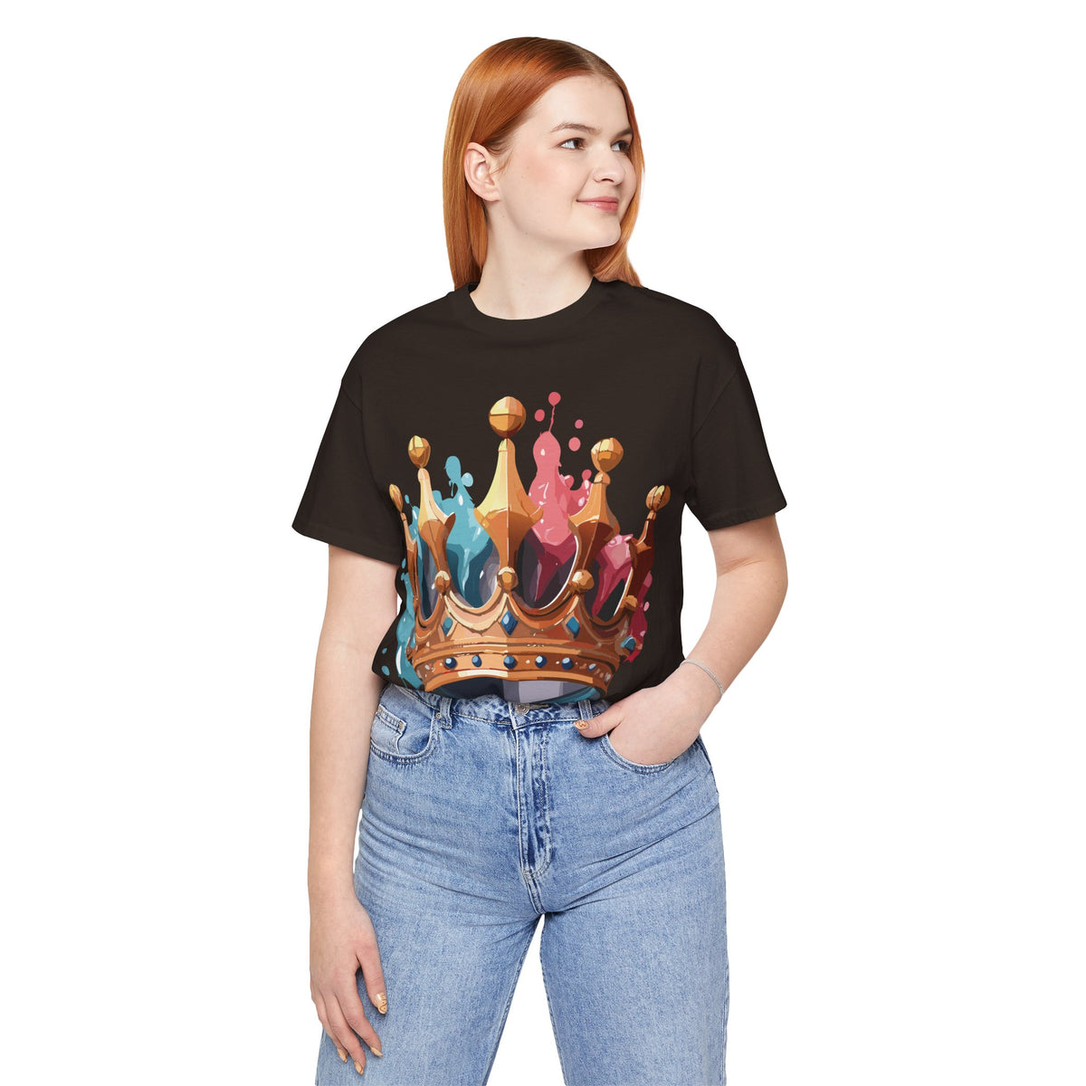 Crown Graphic Unisex Cotton Bella+Canvas Tee with Art Design m13