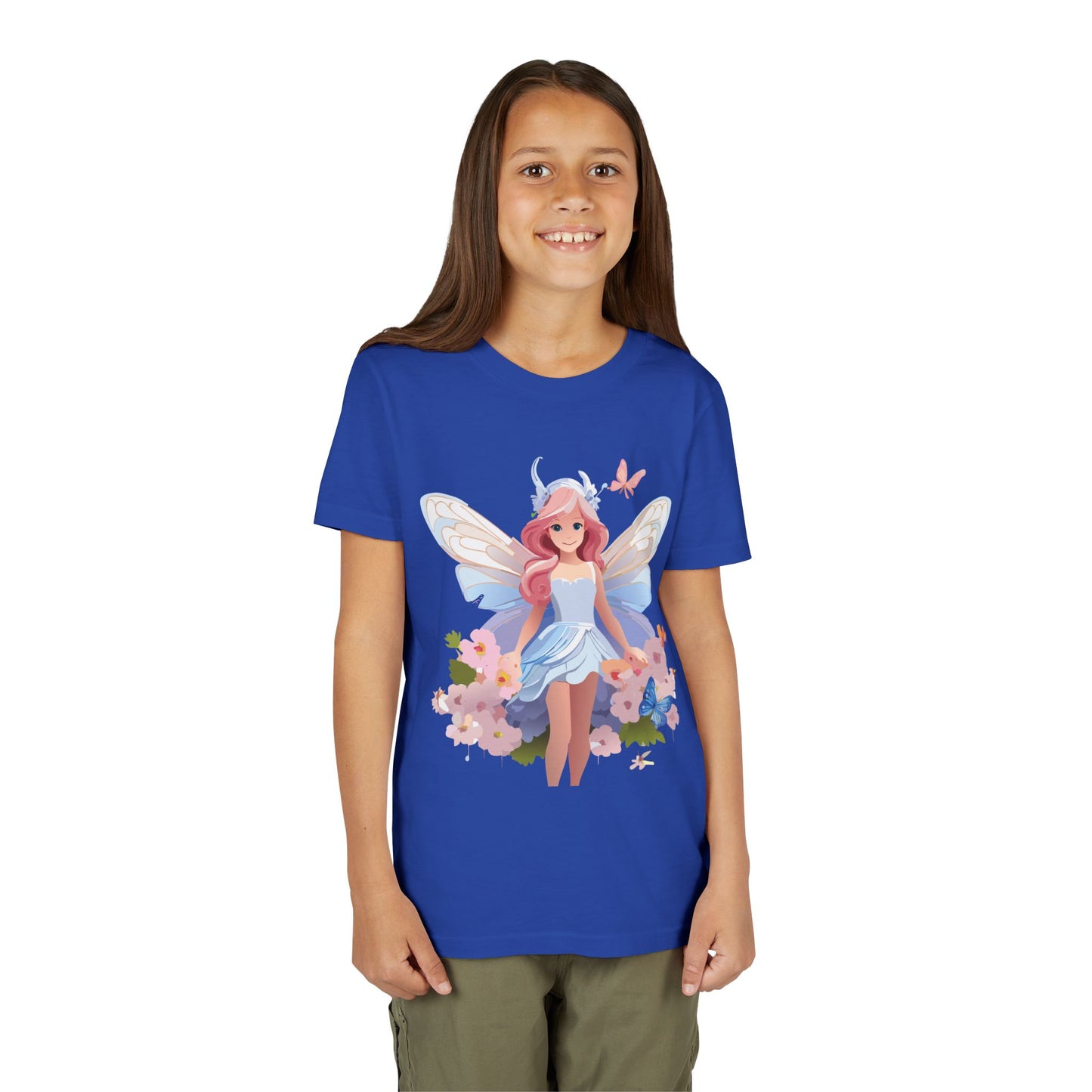 Enchanting Fairy Floral Youth Short Sleeve Tee - Perfect for Spring Celebrations (9-14)