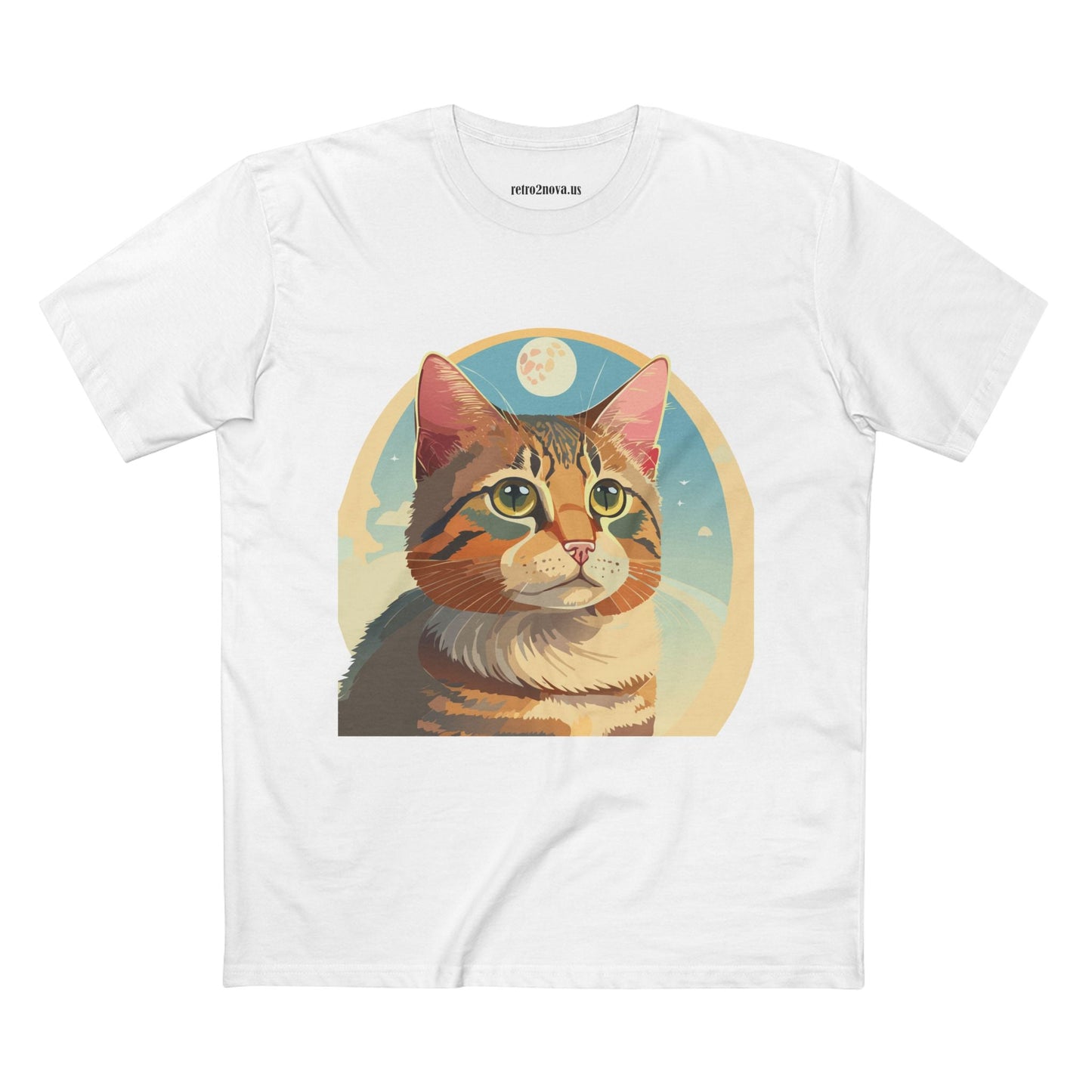 Cat Shirt Unisex Premium Cotton Tee With Original Cat Art Design Retro2Nova Soft Breathable Regular Fit
