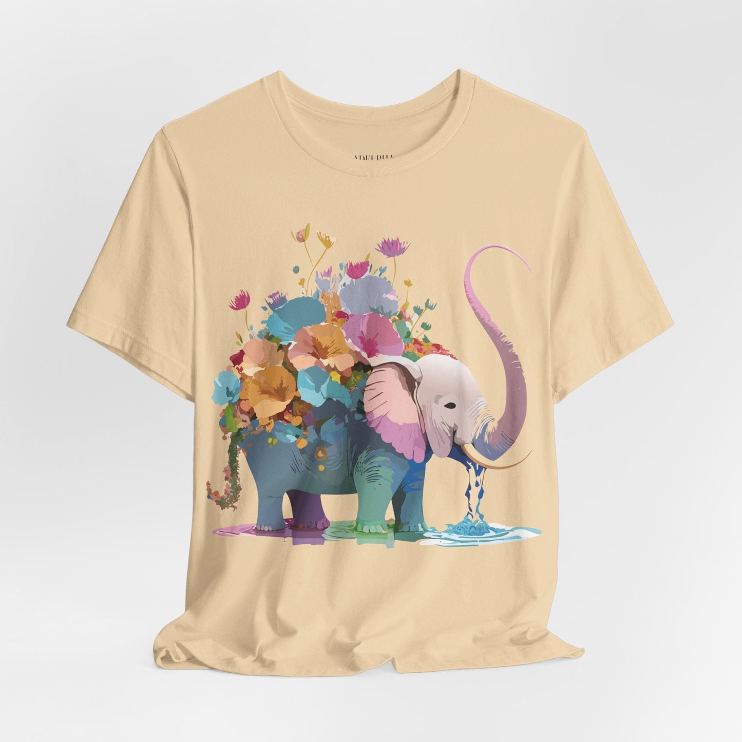 Adelpha Elephant Graphic Tee Unisex Short Sleeve Vintage Inspired Art Design Shirt
