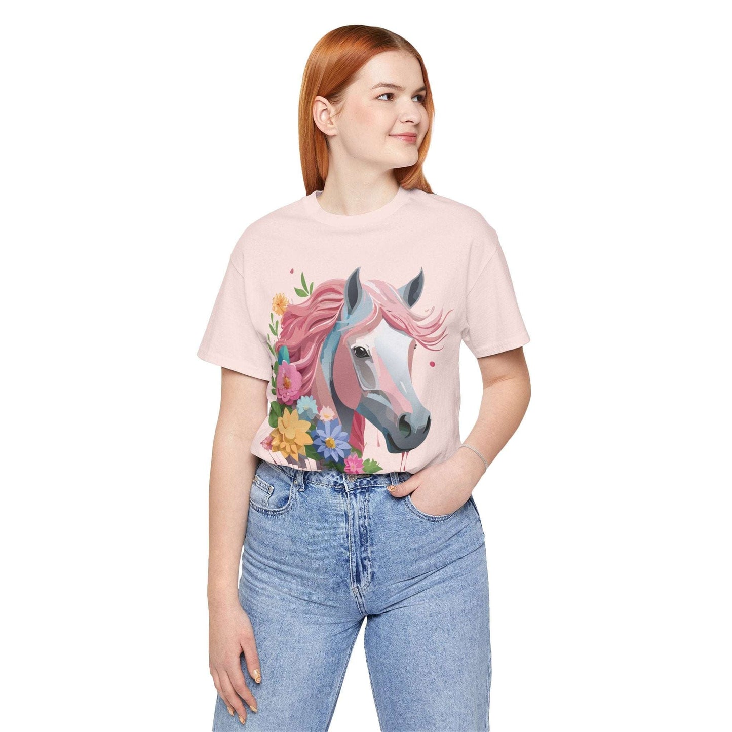 Horse Graphic Unisex 100 Cotton Vintage Animal Art T-Shirt 1
