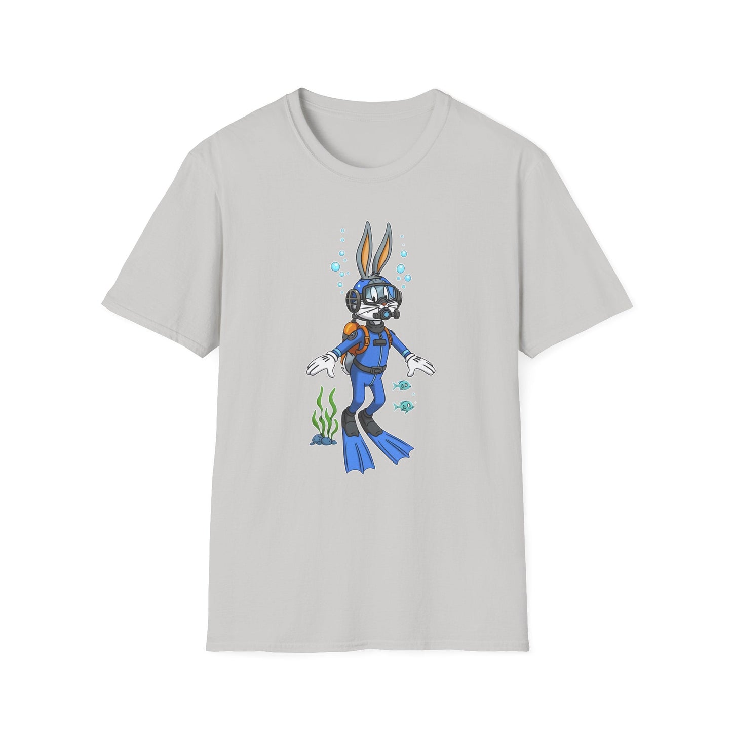 Bugs Bunny T Shirt Unisex Short Sleeve Cartoon Tee Gildan Softstyle 64000 Cotton