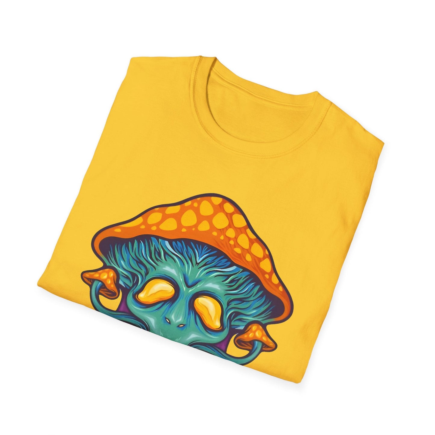 Mashroom T Shirt Unisex Funny Mushroom Design Tee 100 Percent Cotton Softstyle Collection