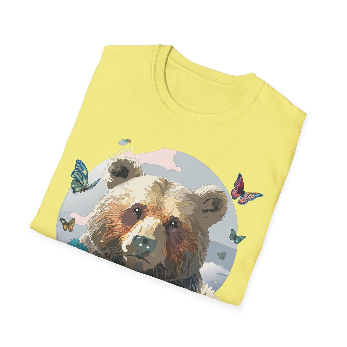 Bear T Shirt Unisex Gildan Softstyle Cotton Tee With Teddy Bear Design Lightweight Comfort