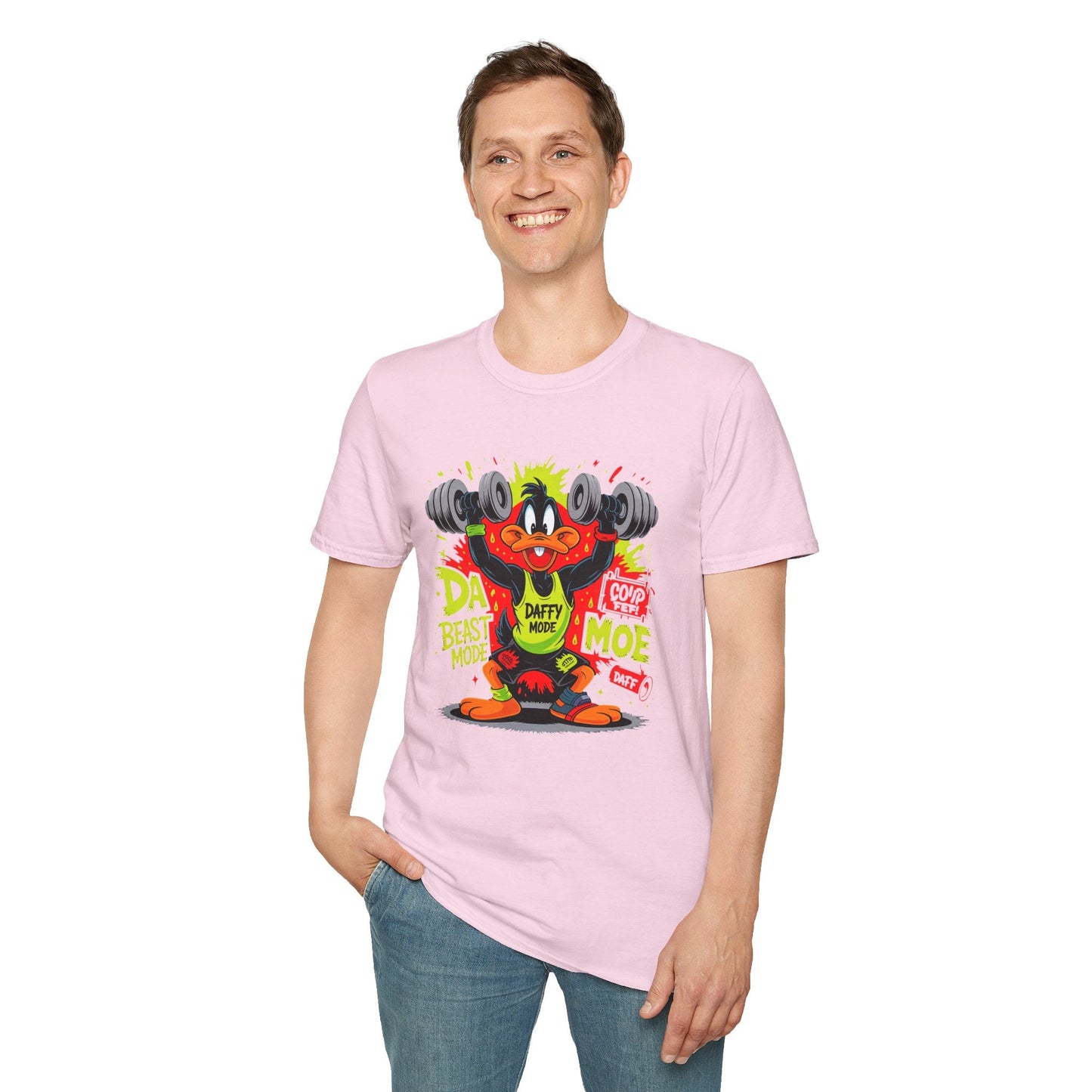 Unisex Cartoon T Shirt With Animation Design Funny Animals Tee Softstyle Gildan 64000