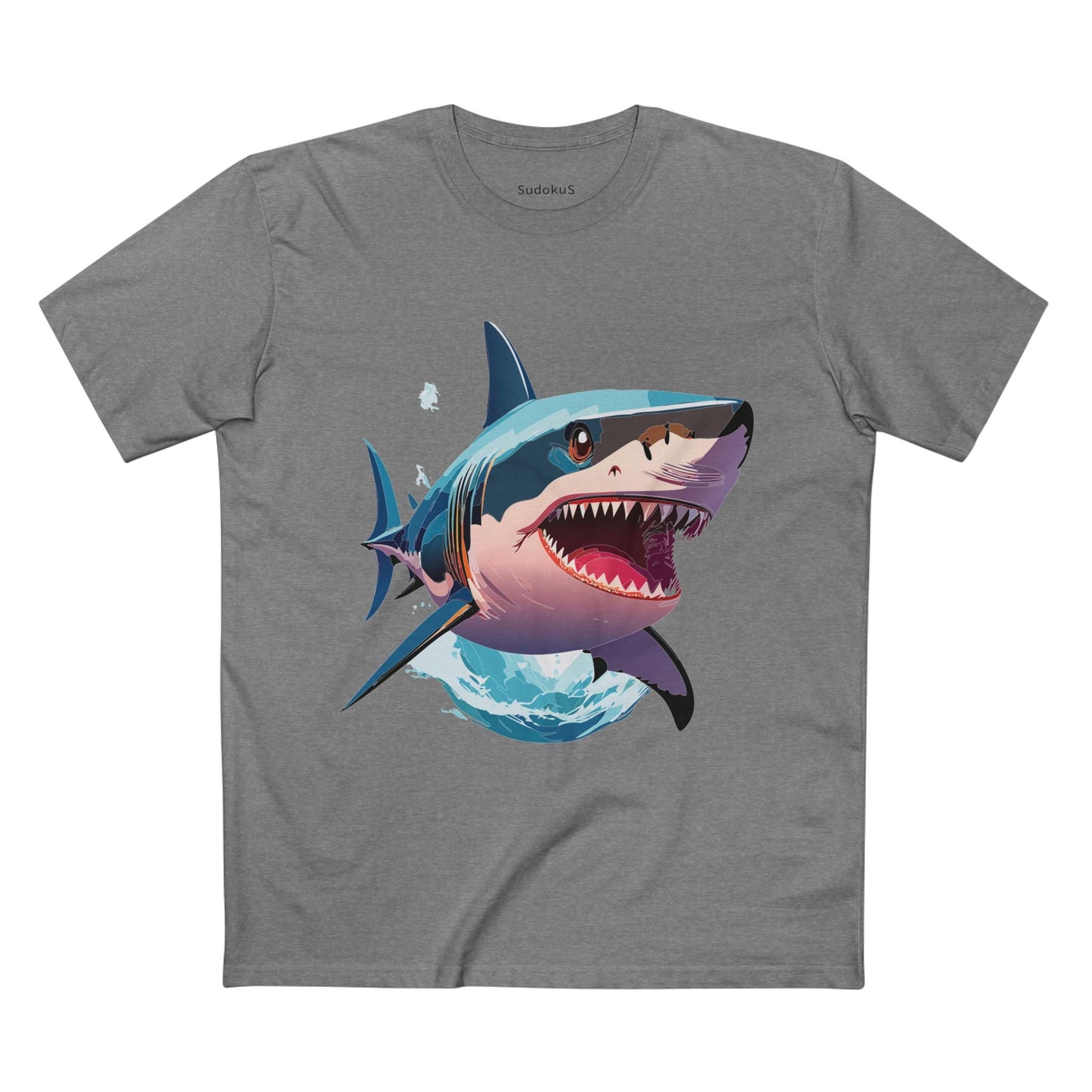 Shark Graphic Unisex 100 Cotton Staple Tee with Animal Design Artwork 11