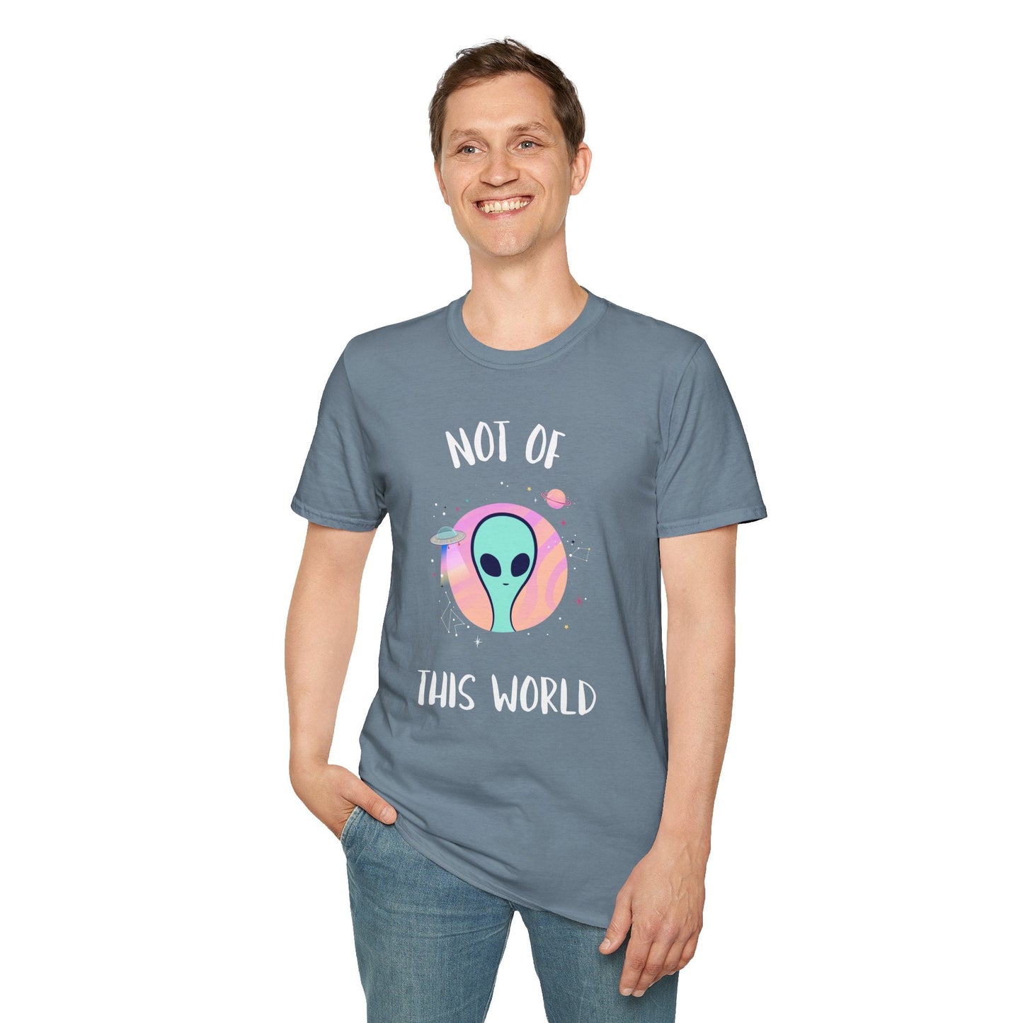 Alien Graphic TShirt  Not Of This World Cute Pastel UFO Tee