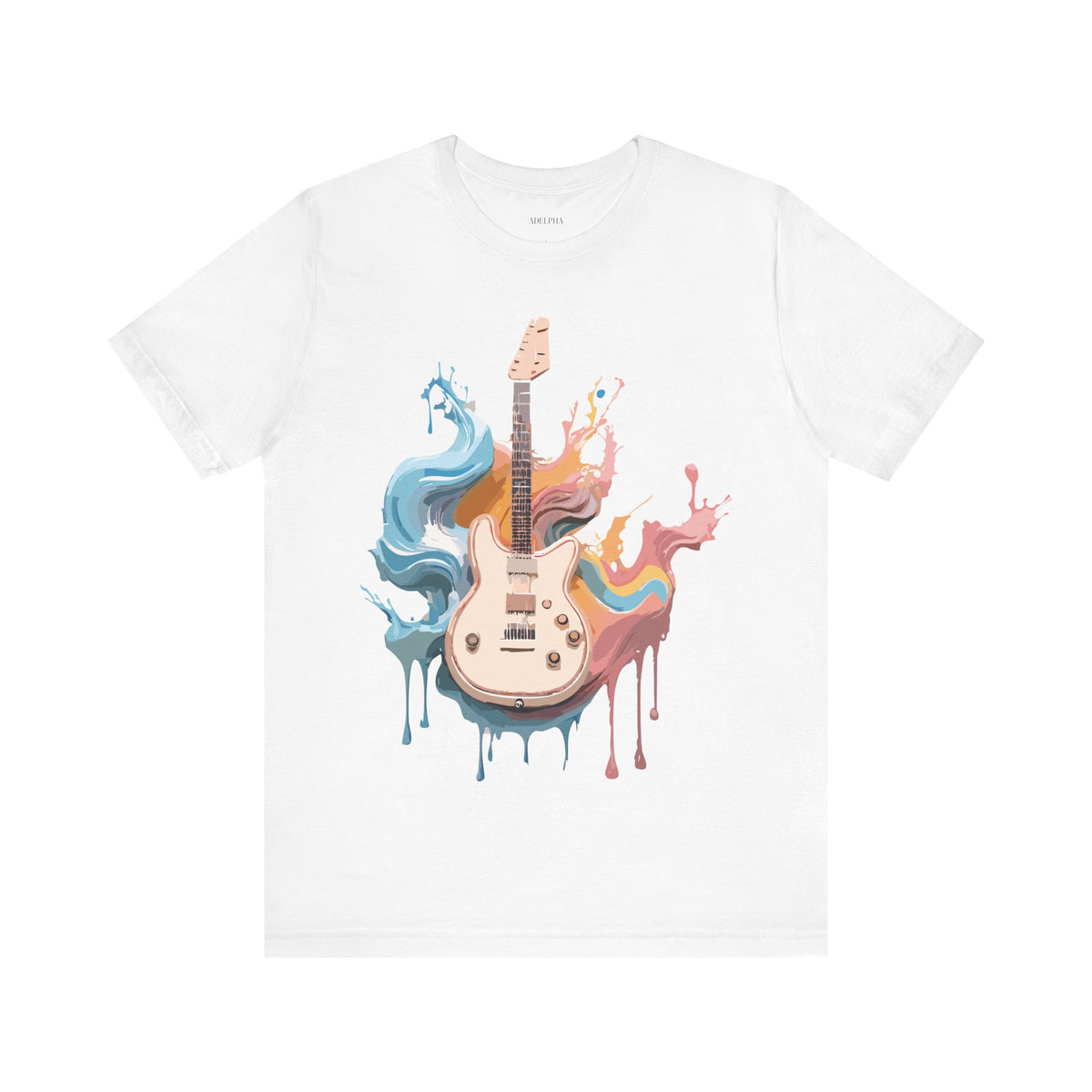 Music Graphic Unisex Cotton Bella+Canvas Tee with Art Design m160