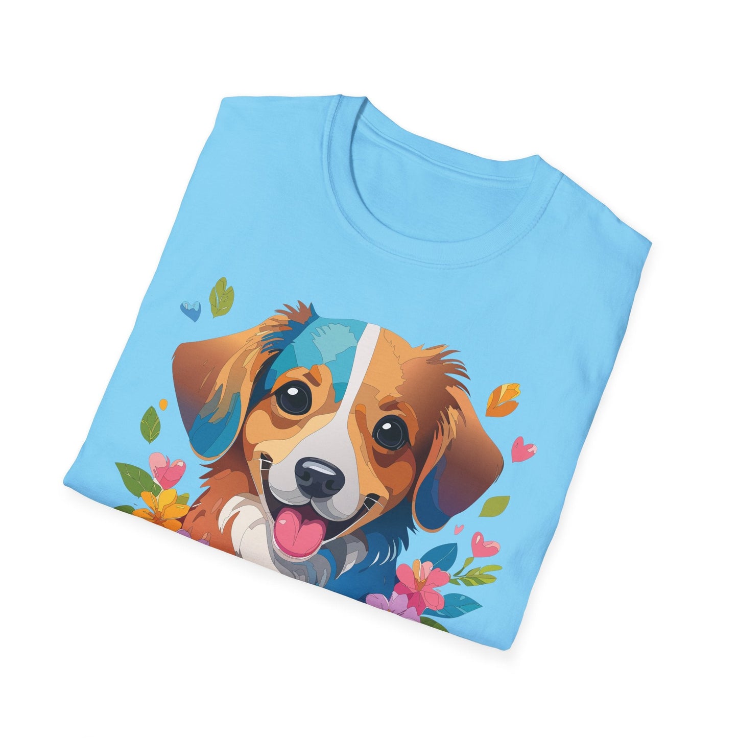 Dog Shirt Unisex Animal Tee 100 Percent Cotton Gildan Softstyle 64000