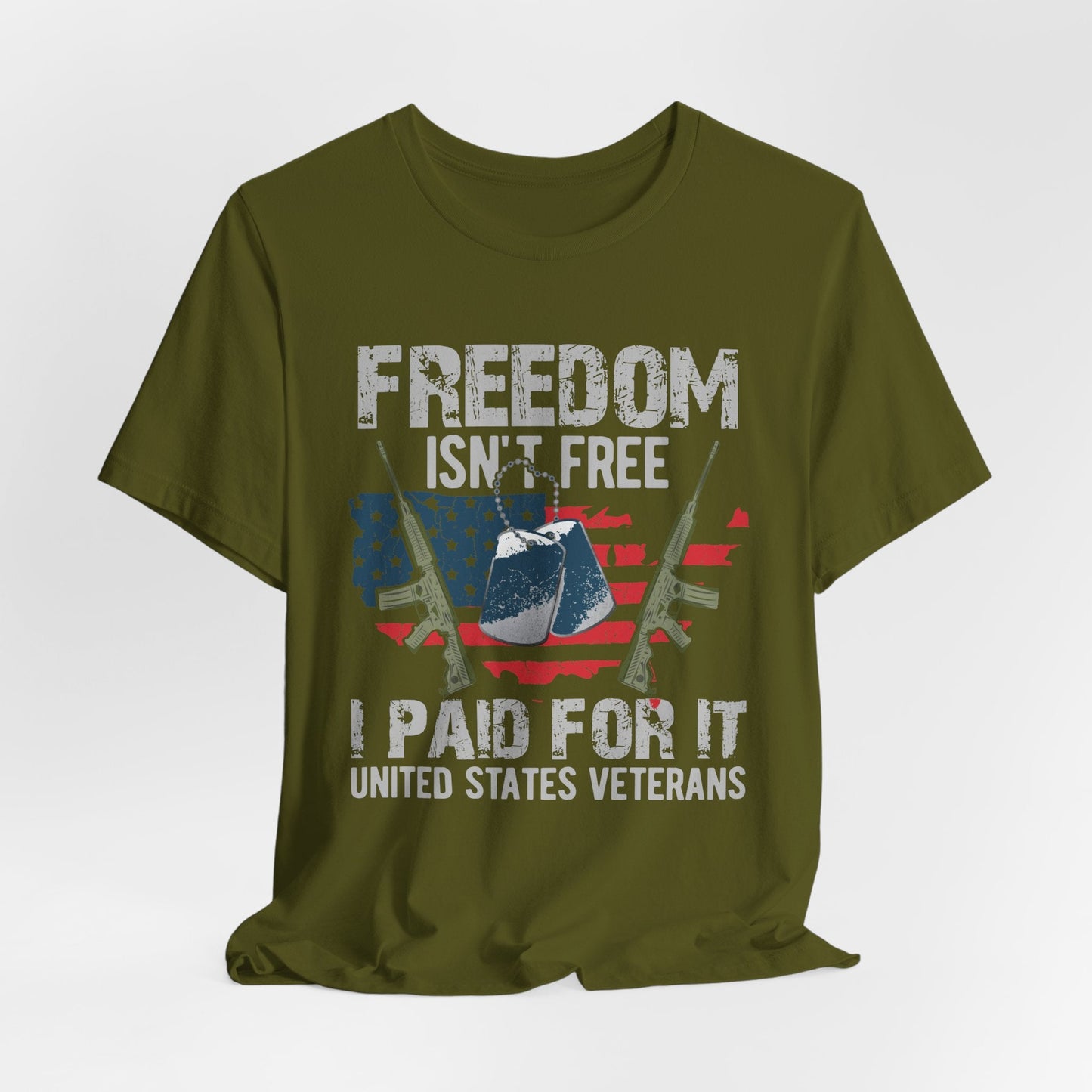 Army Veteran Patriotic Graphic Design Unisex Cotton T-Shirt v20