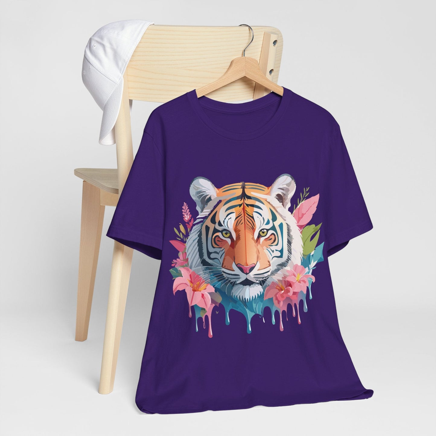 Tiger Graphic Unisex 100 Cotton Vintage Art with Animal Tee 13