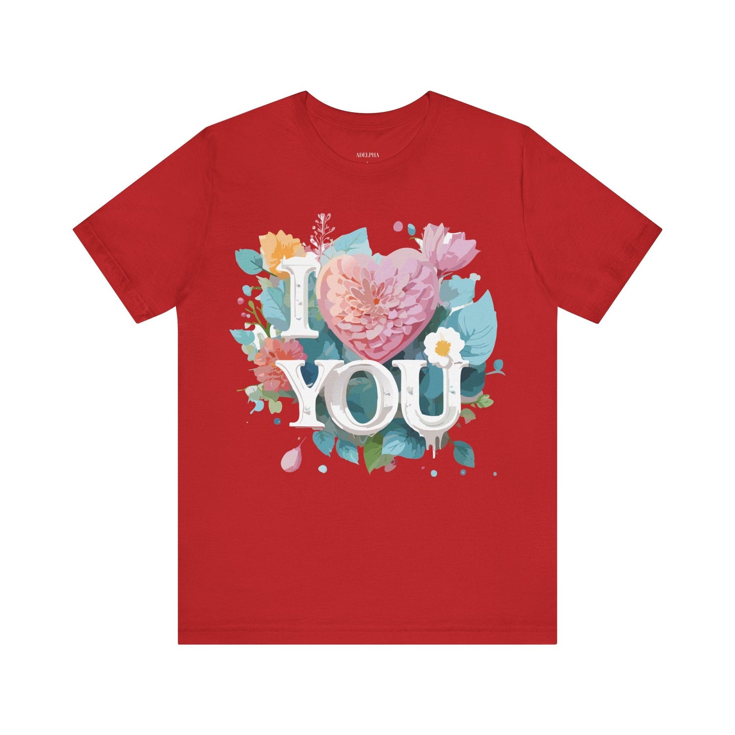 Valentine Day Graphic Unisex 100 Cotton Vintage Artwork with Love and Flower Design Tee 9