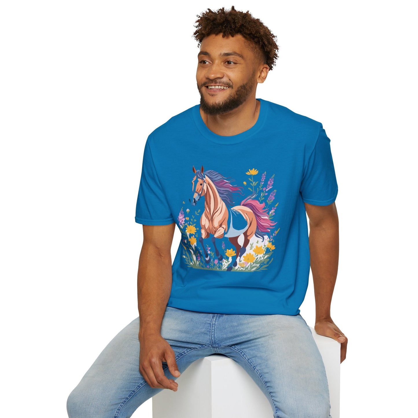 Horse Shirt Unisex Softstyle 64000 Cotton Tee Gildan 100 Percent Ring Spun