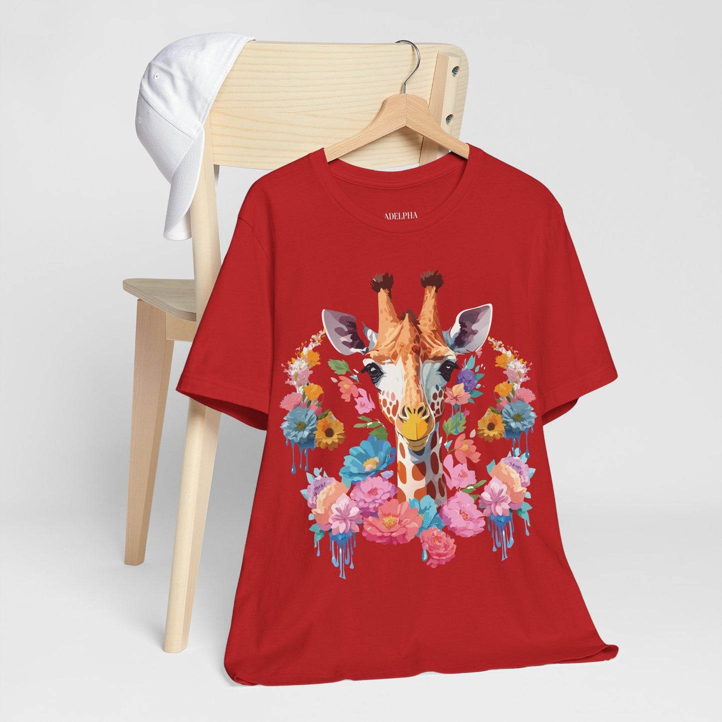 Giraffe Graphic Unisex 100 Cotton Vintage Animal Art T-Shirt 1