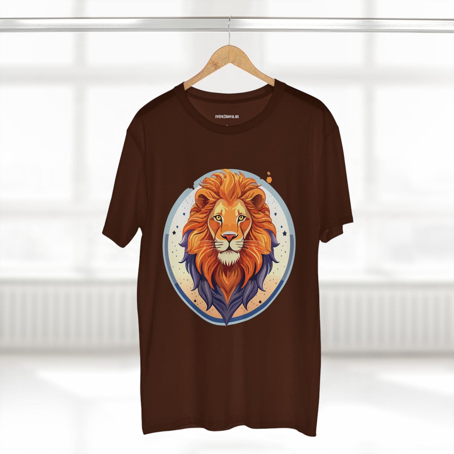 Unisex Premium Cotton Lion Art Tee Shirt By Retro2Nova Original Artwork Collection For Everyday Comfort