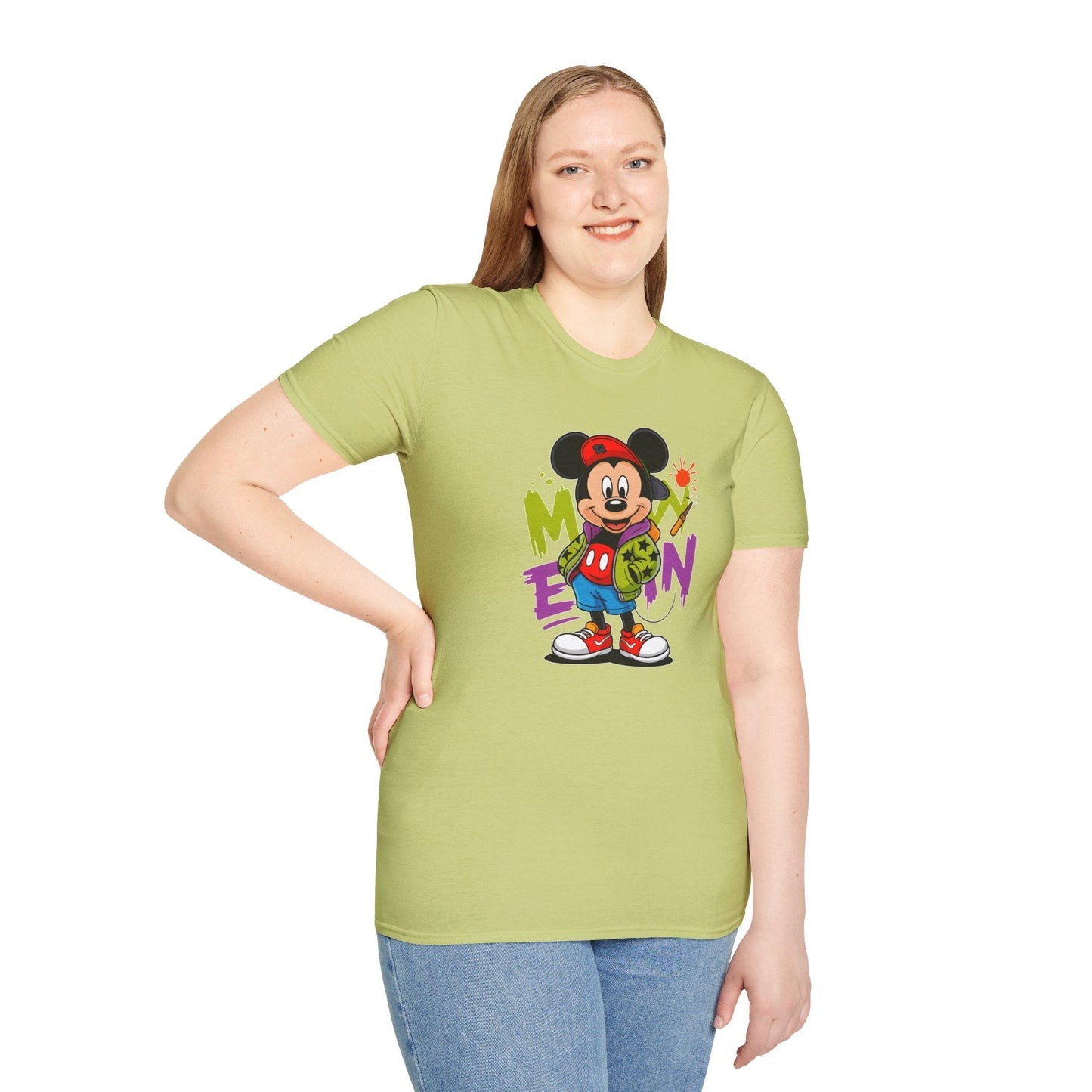 Unisex Cartoon T Shirt With Animals Animation Tee Premium Softstyle Gildan 64000