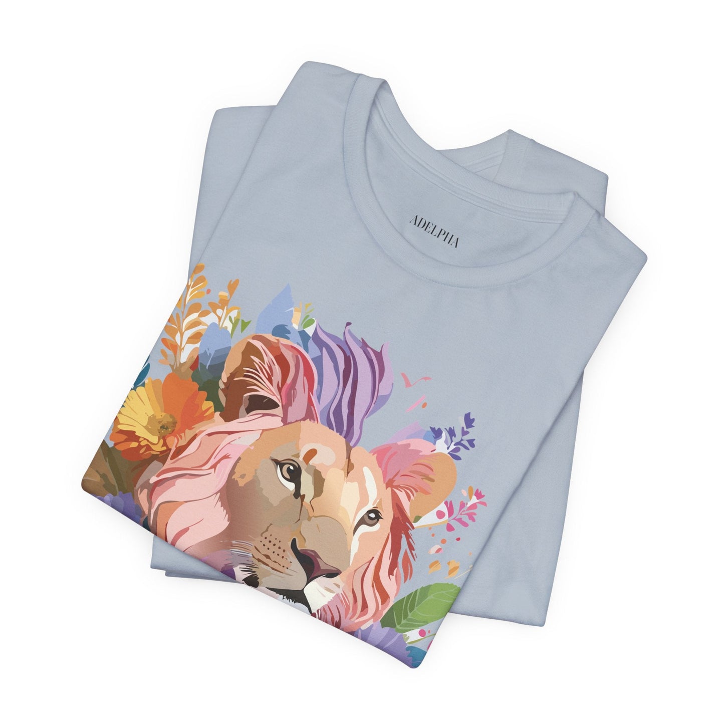 Lion Graphic Tee Unisex Short Sleeve Art Design From Adelpha Premium Vintage Inspired Tee