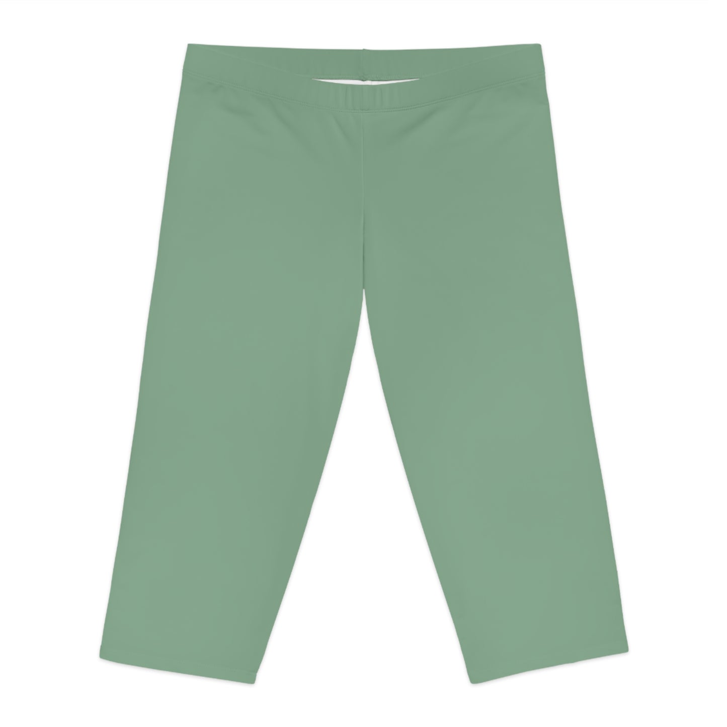 Green Color Capri Leggings, Green Capri Leggings 4