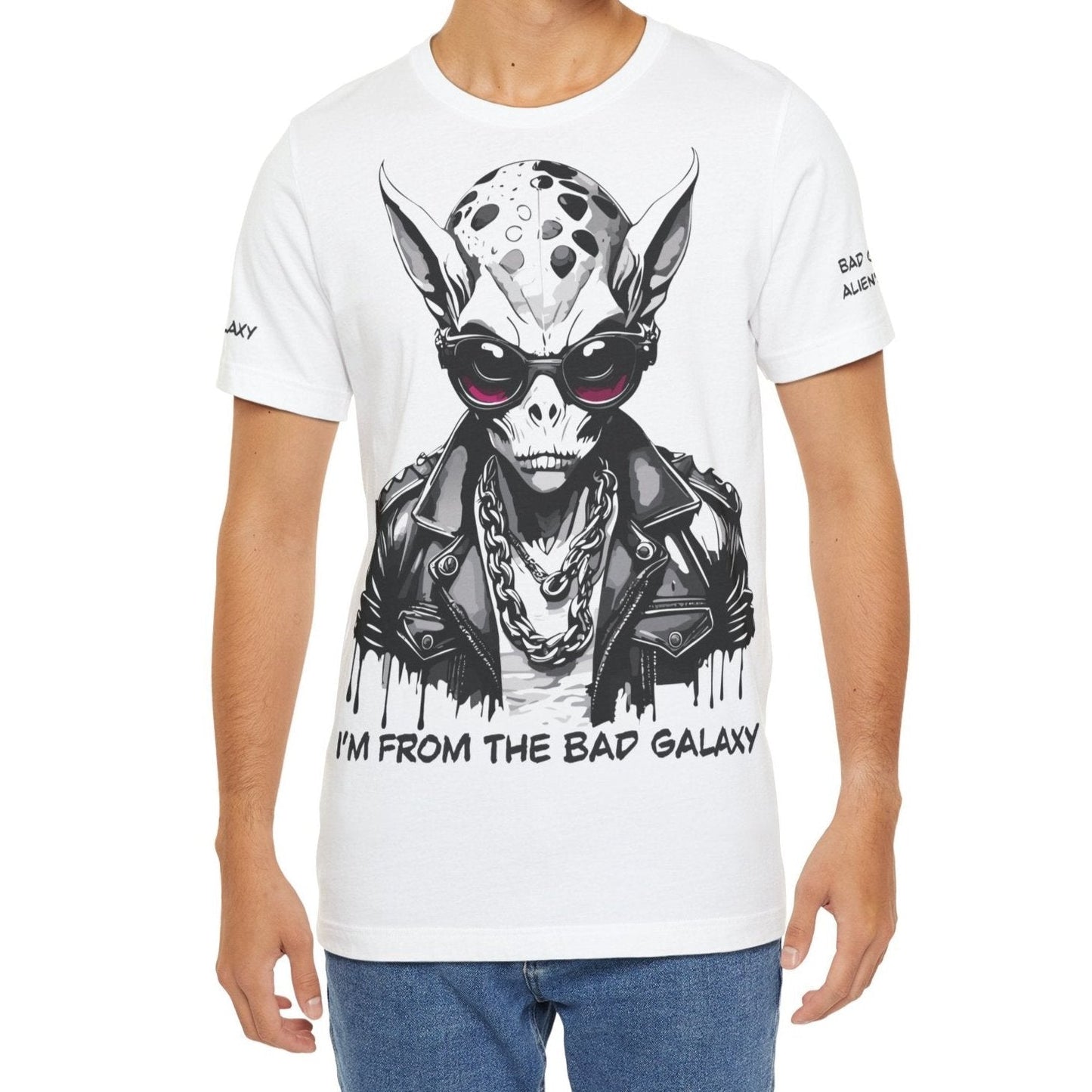 Alien Tee Shirt From Bad Galaxy 100 Cotton Made To Order With Eco Friendly Inks USA