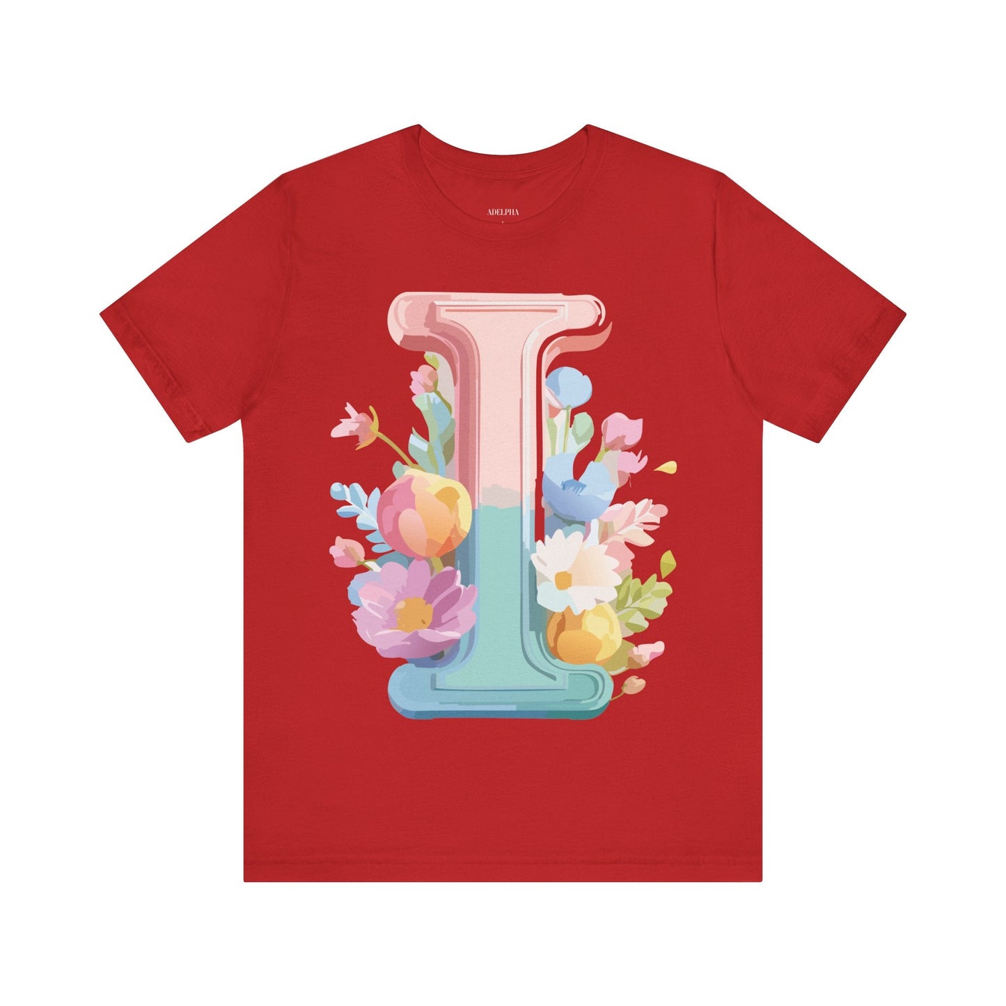Letter I Shirt Graphic Tee Unisex Short Sleeve Adelpha Vintage Inspired Artwork Design