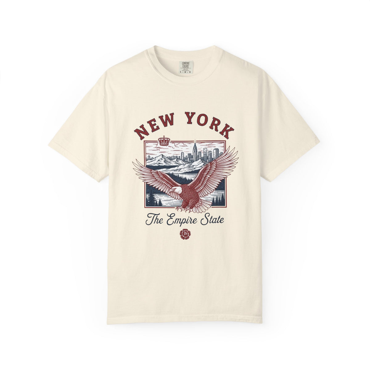 New York Empire State Vintage Travel Tourist Graphic Gift Tee Unisex 100 Cotton Comfort Colors T-Shirt