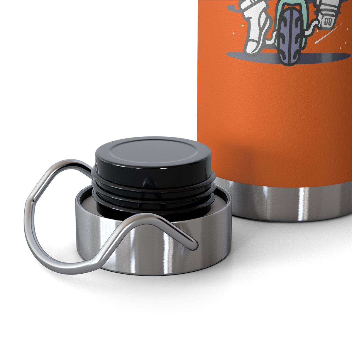 22oz Copper Insulated Water Bottle with Cartoon Design - CV58